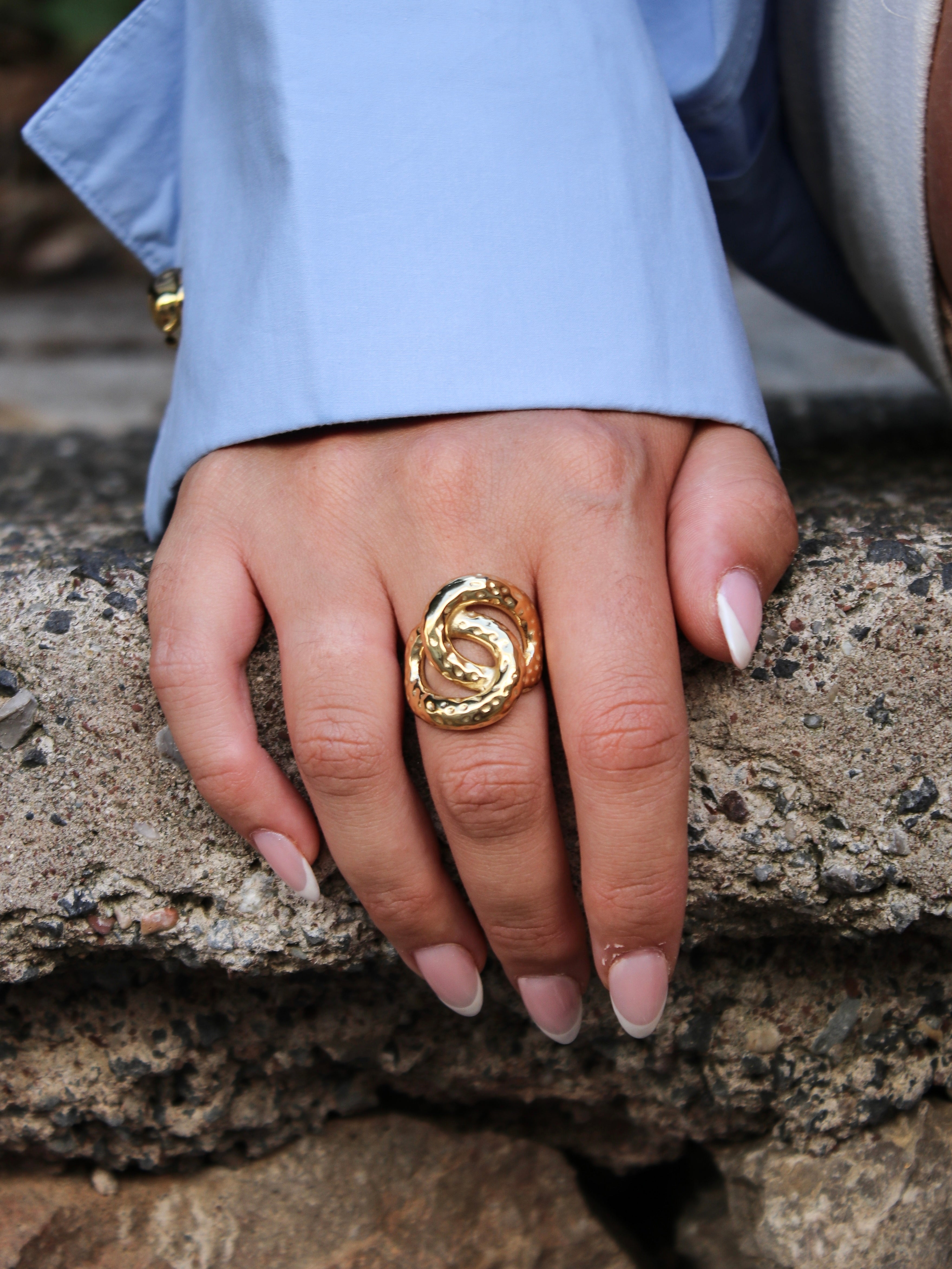 Talaia Bijoux Bagues Bague Lamia Martelé Bijoux