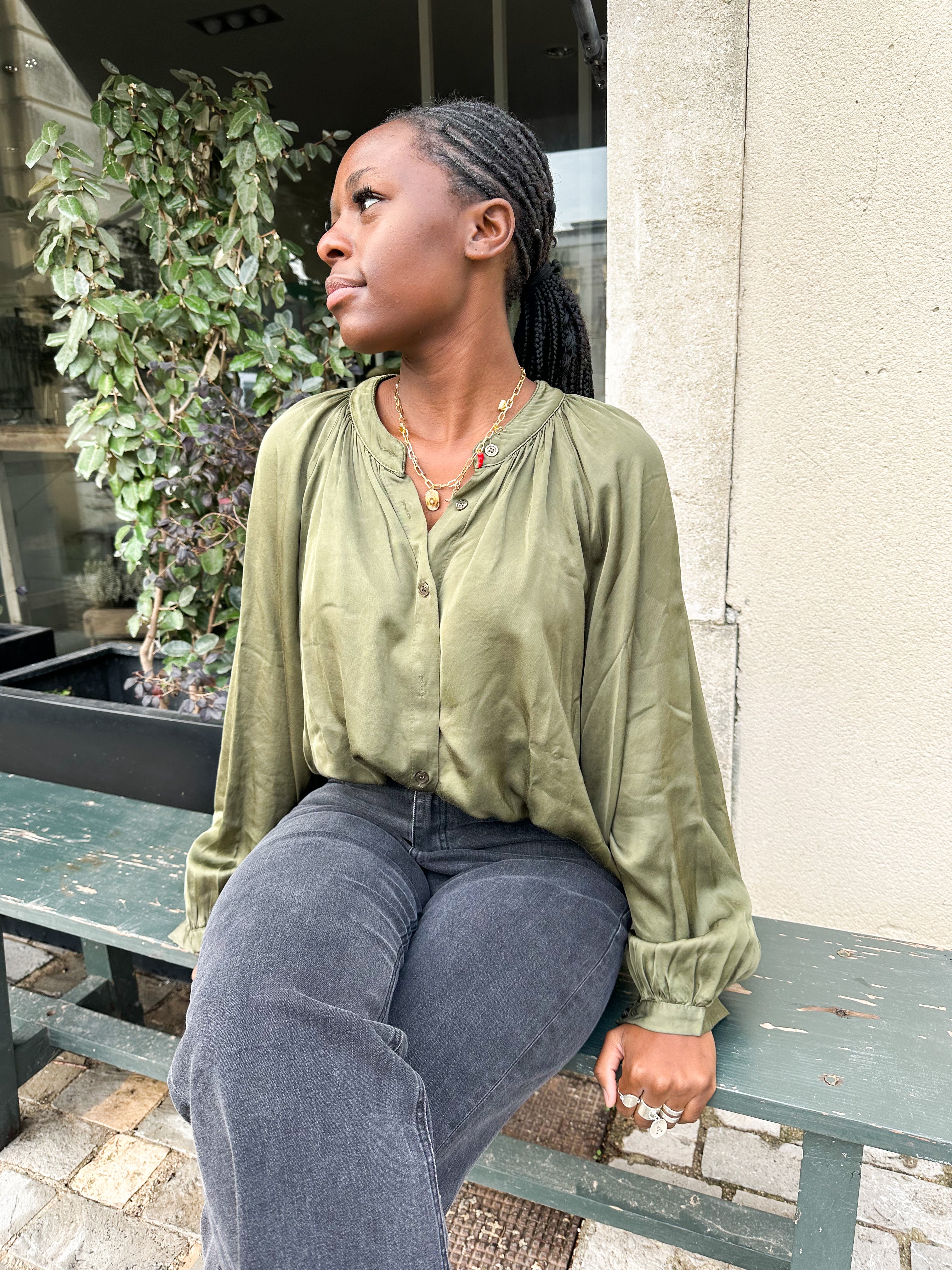 Talaia Bijoux Chemise Maddy kaki Bijoux