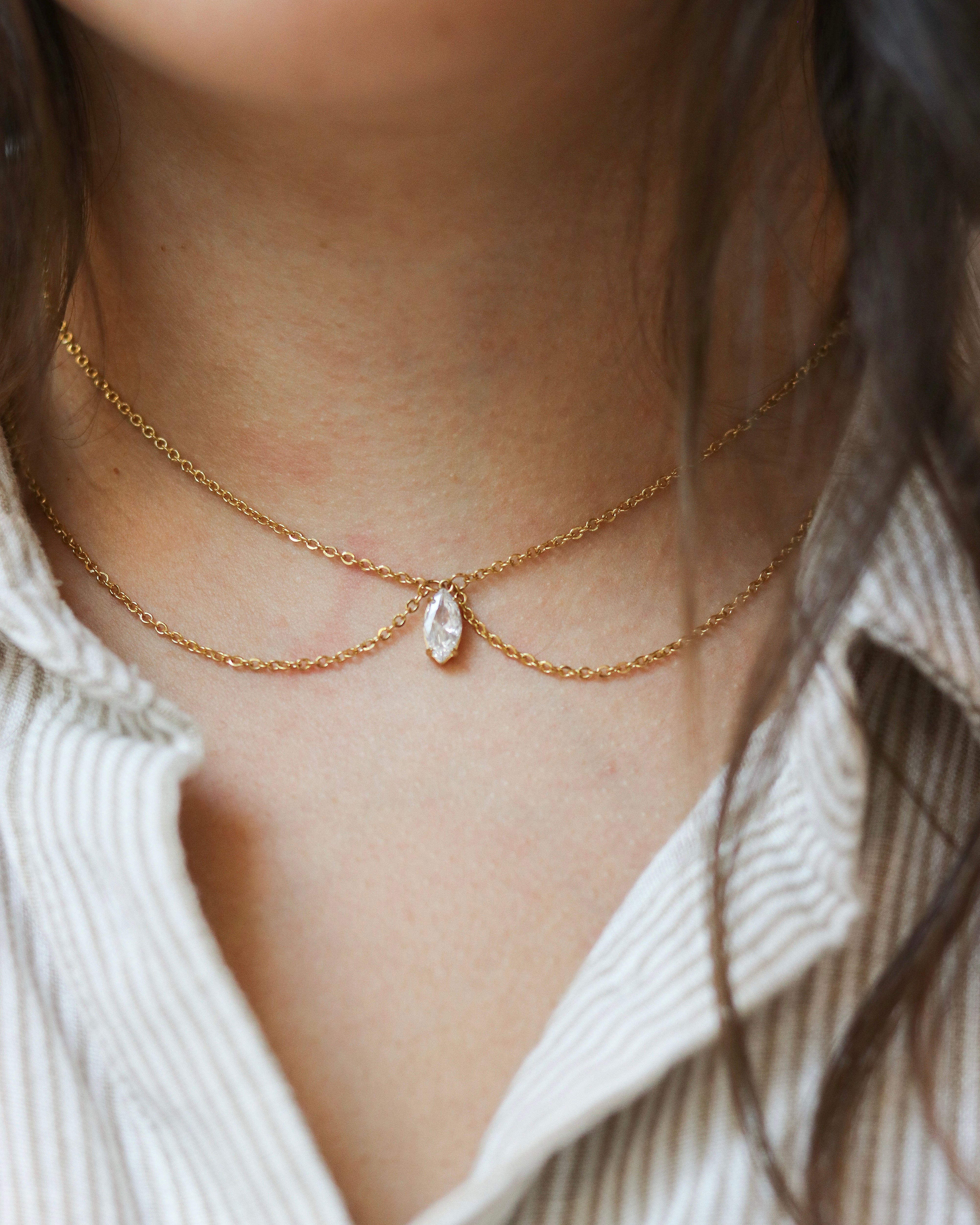 Talaia Bijoux Colliers Collier création ovale Bijoux