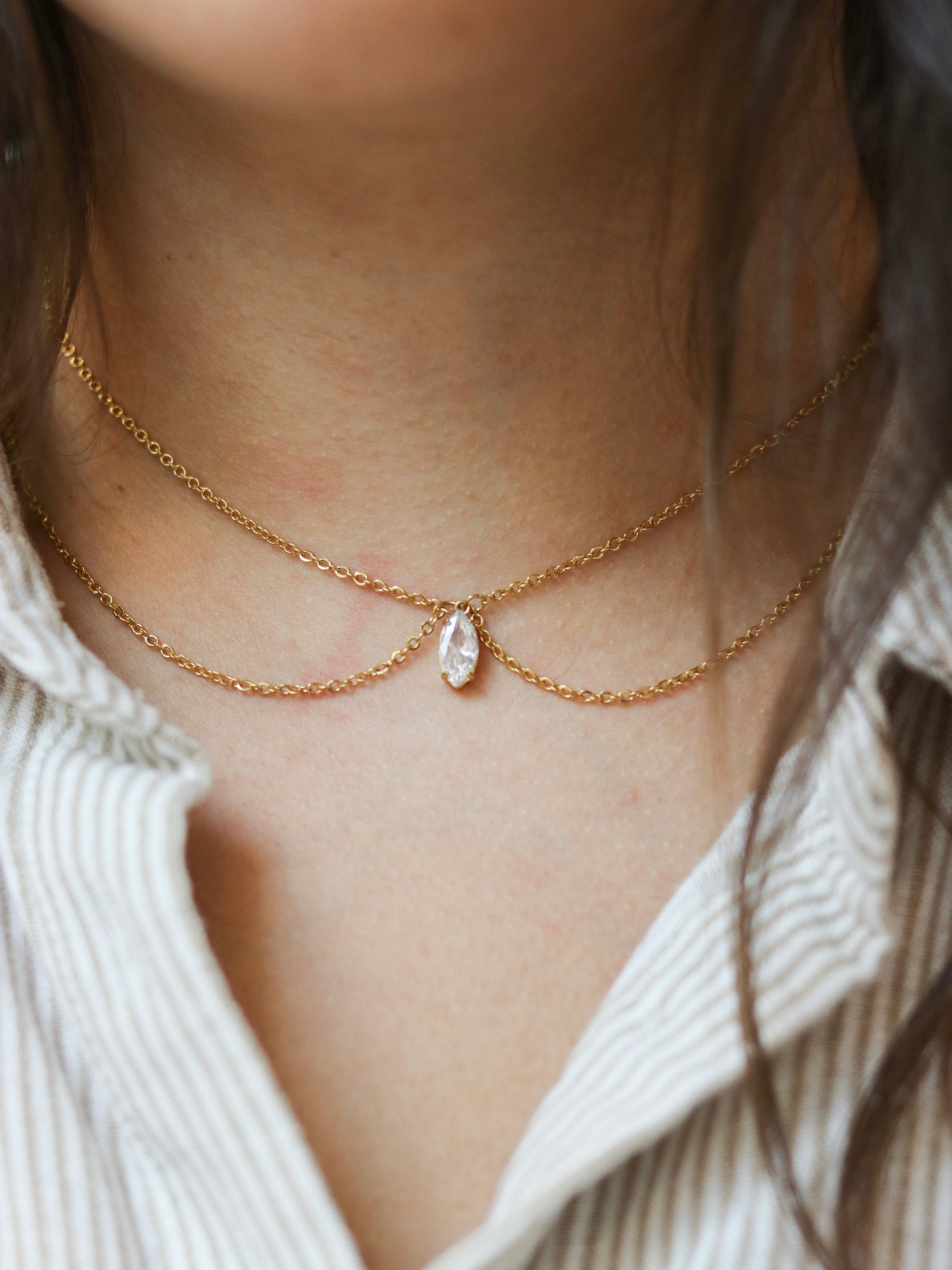 Talaia Bijoux Colliers Collier création ovale Bijoux
