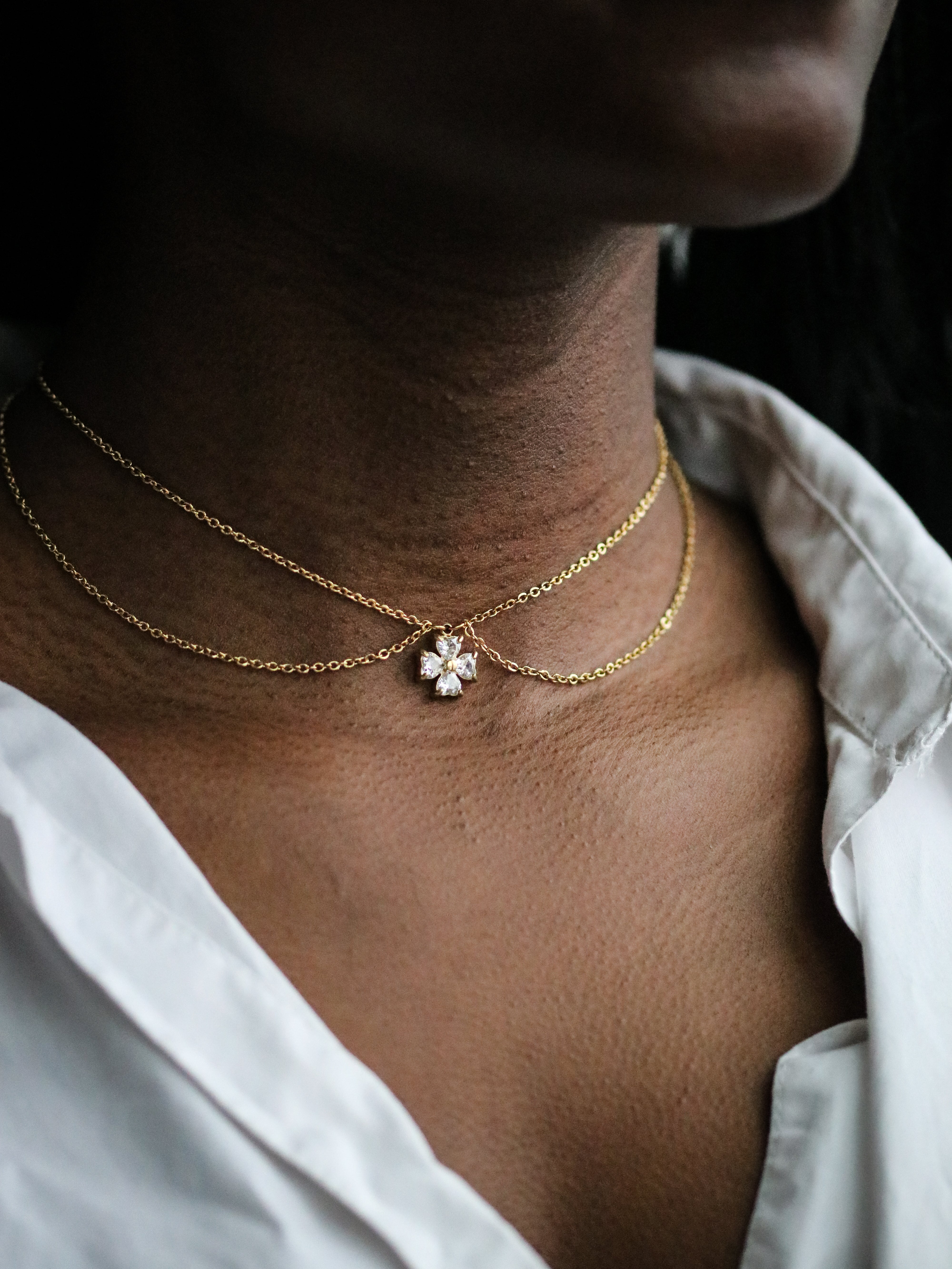 Talaia Bijoux Colliers Collier création trèfle Bijoux