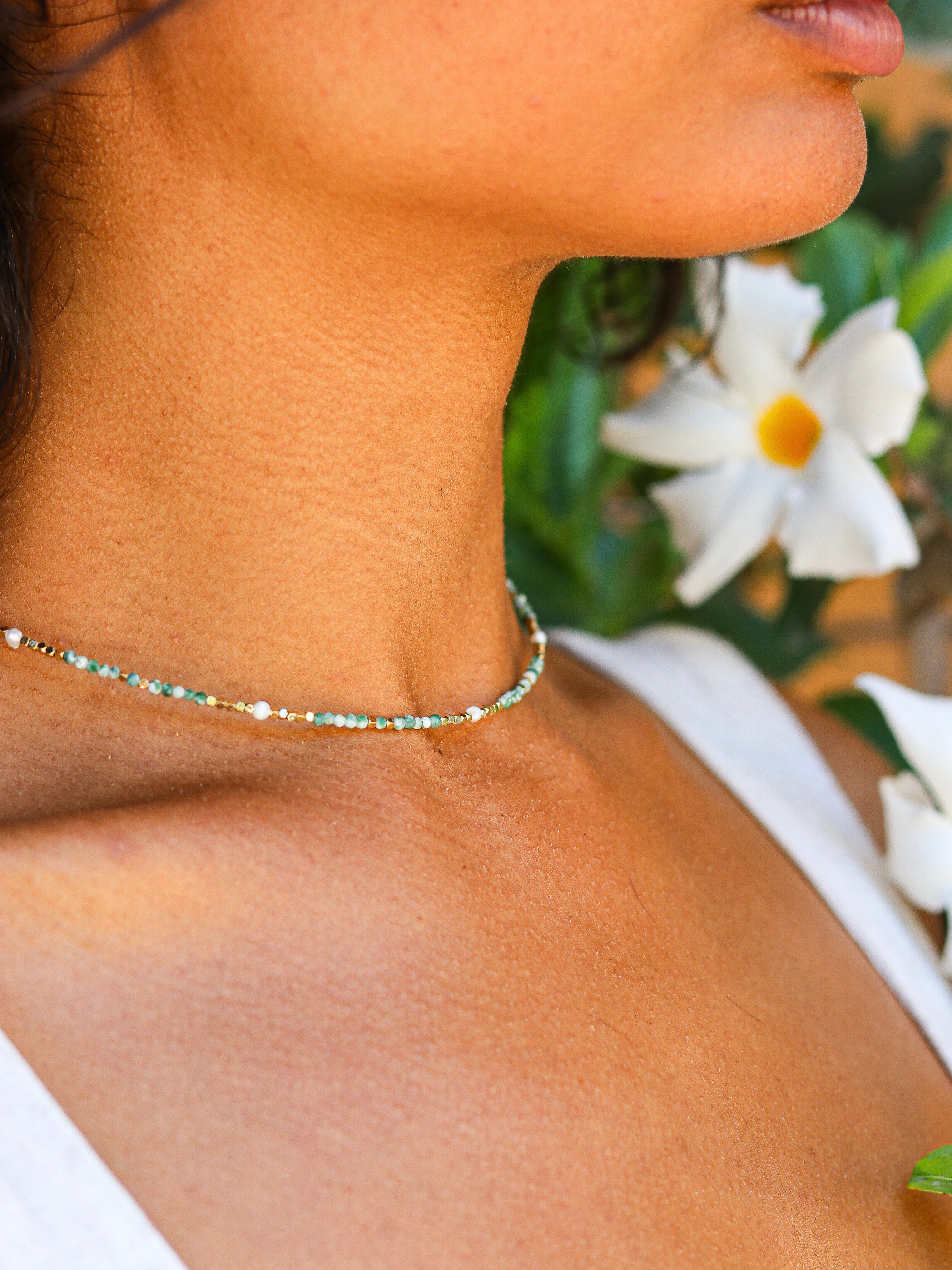 Talaia Bijoux Colliers Collier Gaïa vert Bijoux