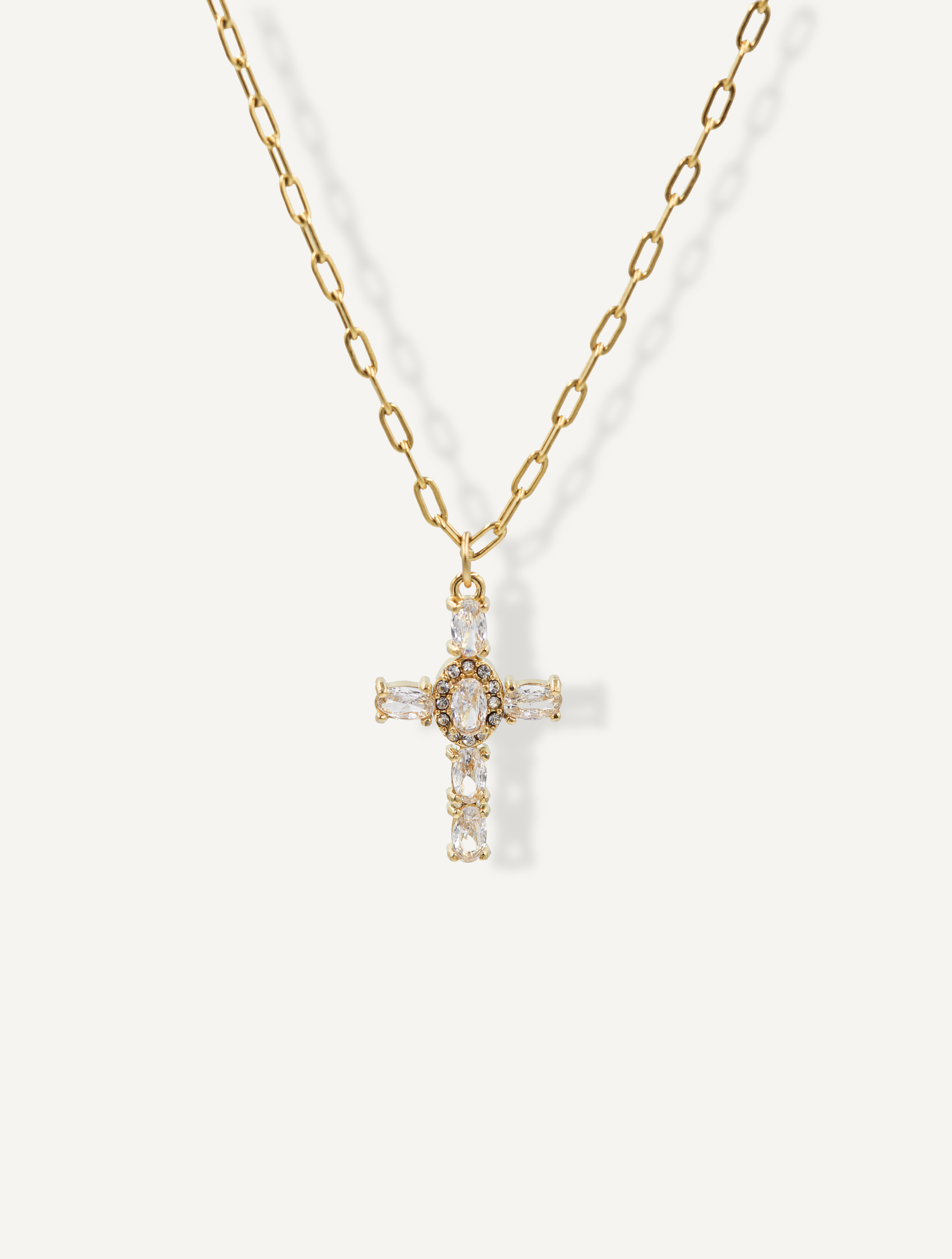 Talaia Bijoux Colliers Doré Collier long Croix Blanc Bijoux