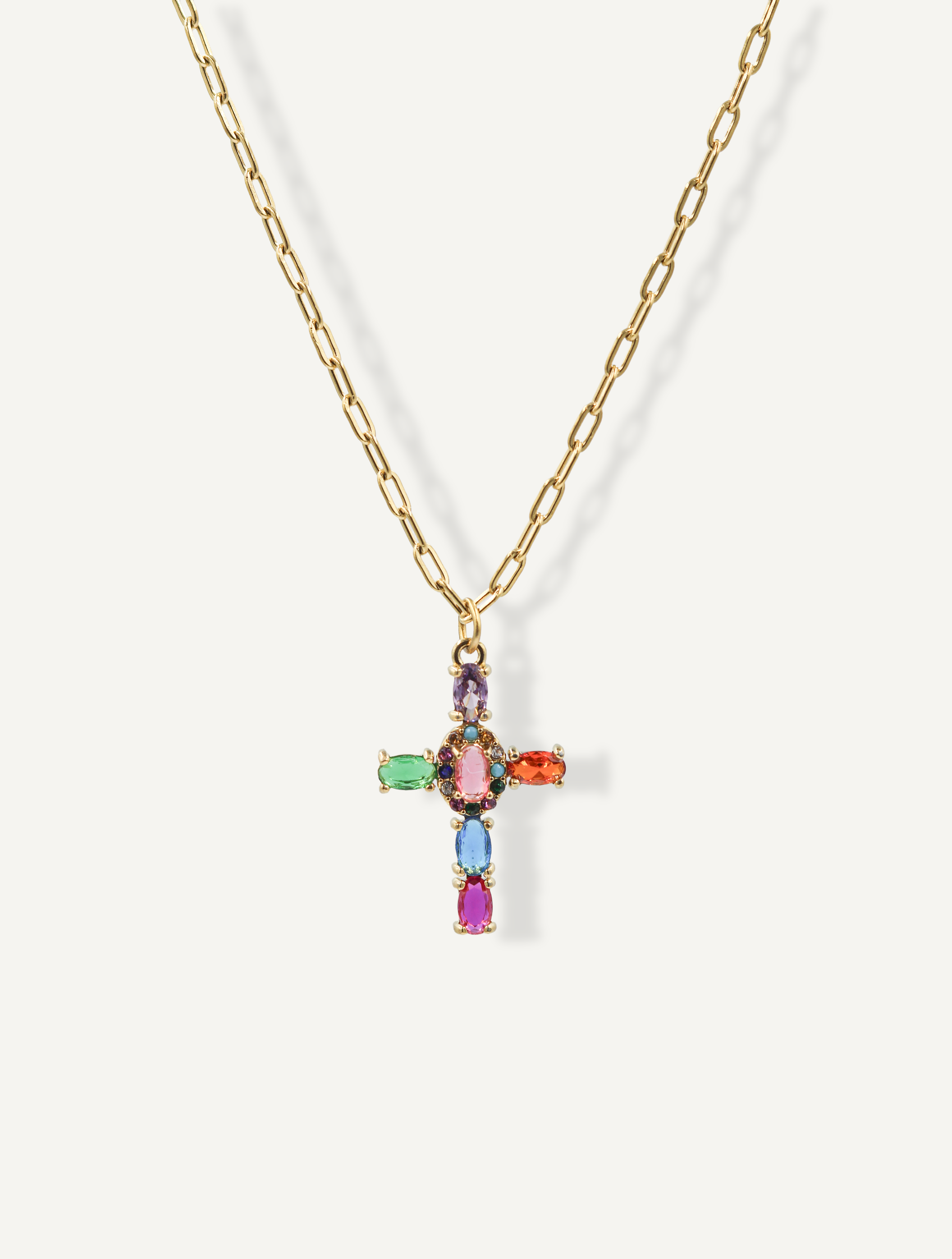 Talaia Bijoux Colliers Collier long Croix multicolore Bijoux