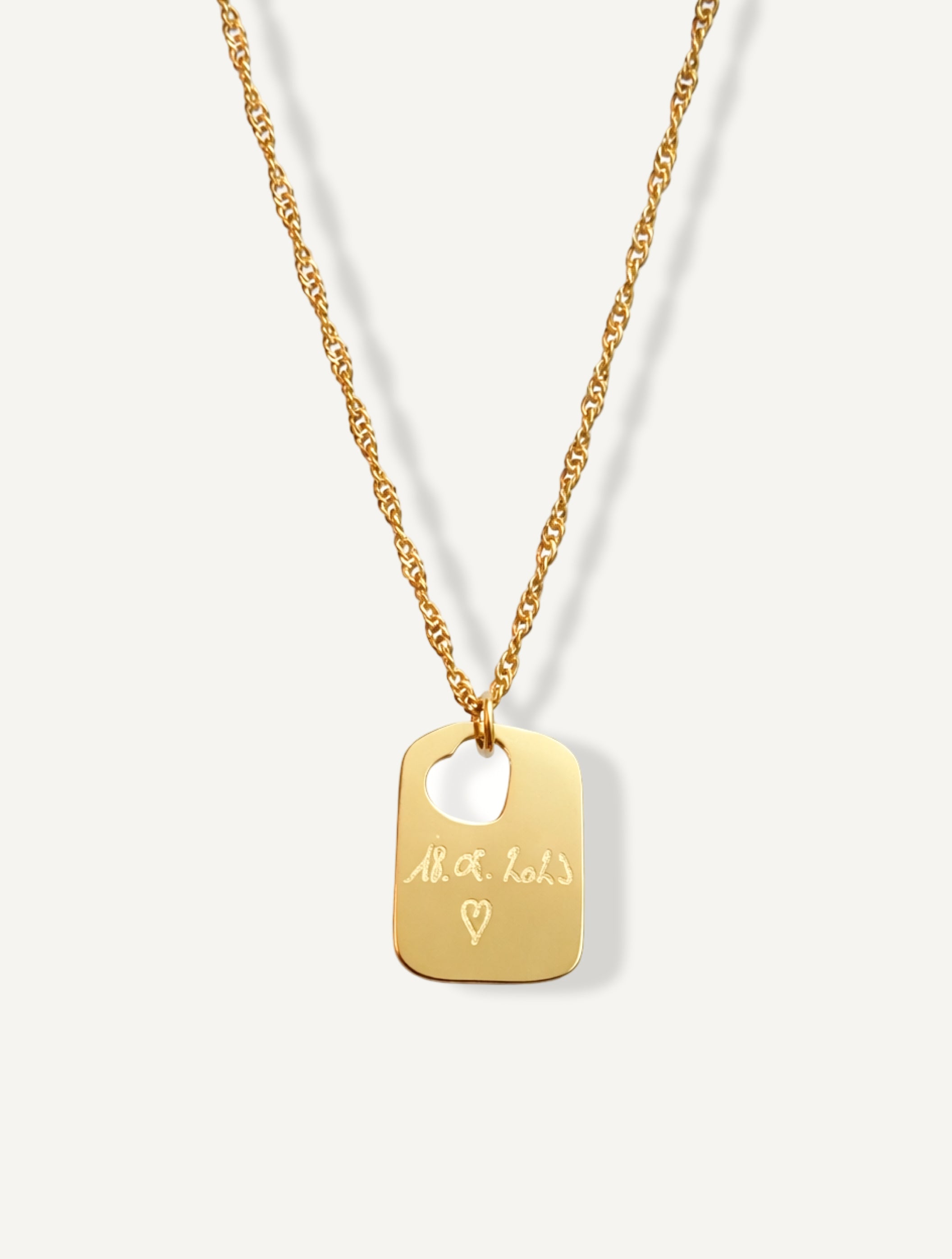 Talaia Bijoux Colliers Doré / N°1 / Chaine 1 Collier Love - Votre dessin/ecriture/photo Bijoux