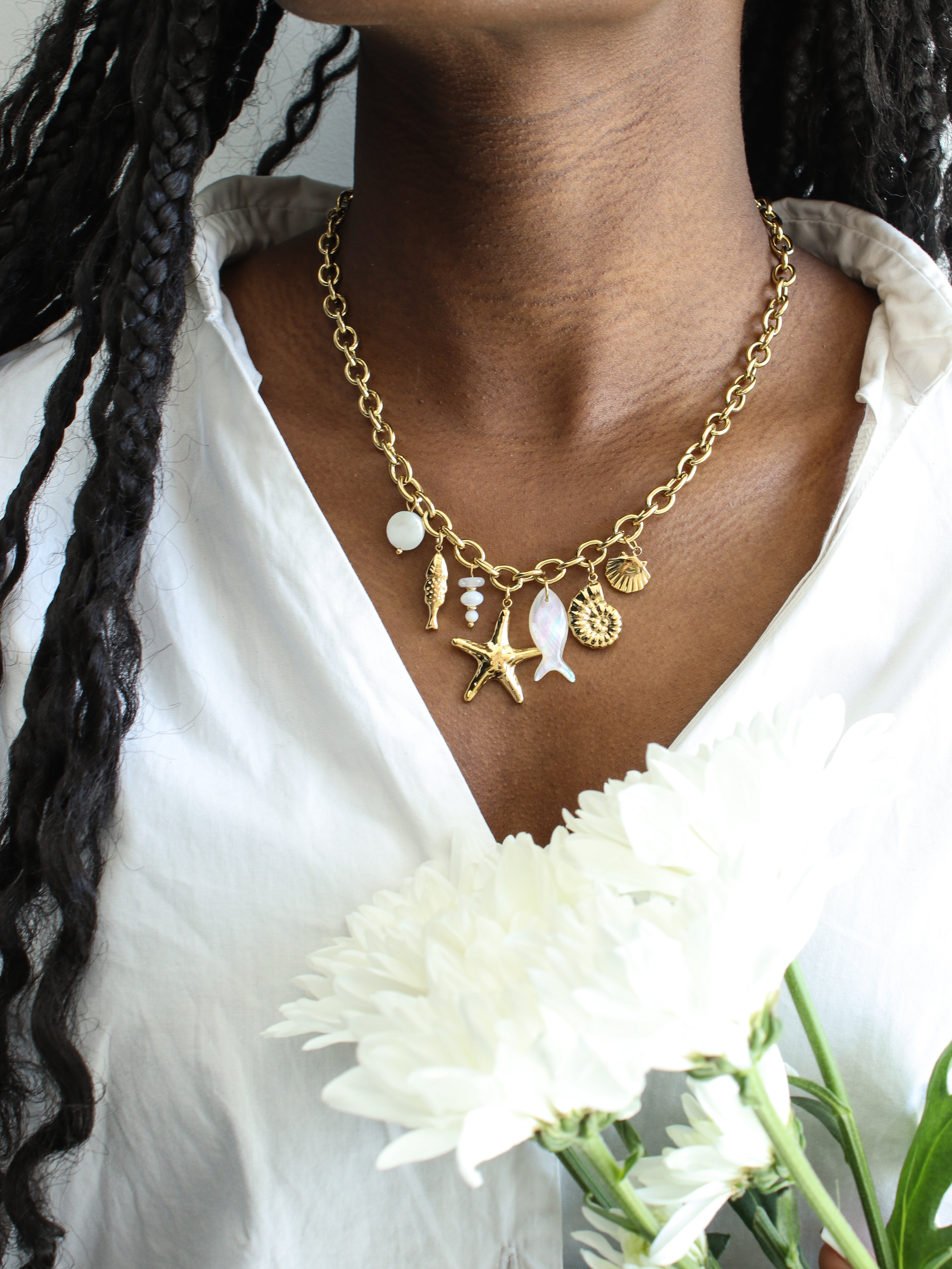 Talaia Bijoux Bracelets Collier Océane Blanc Bijoux