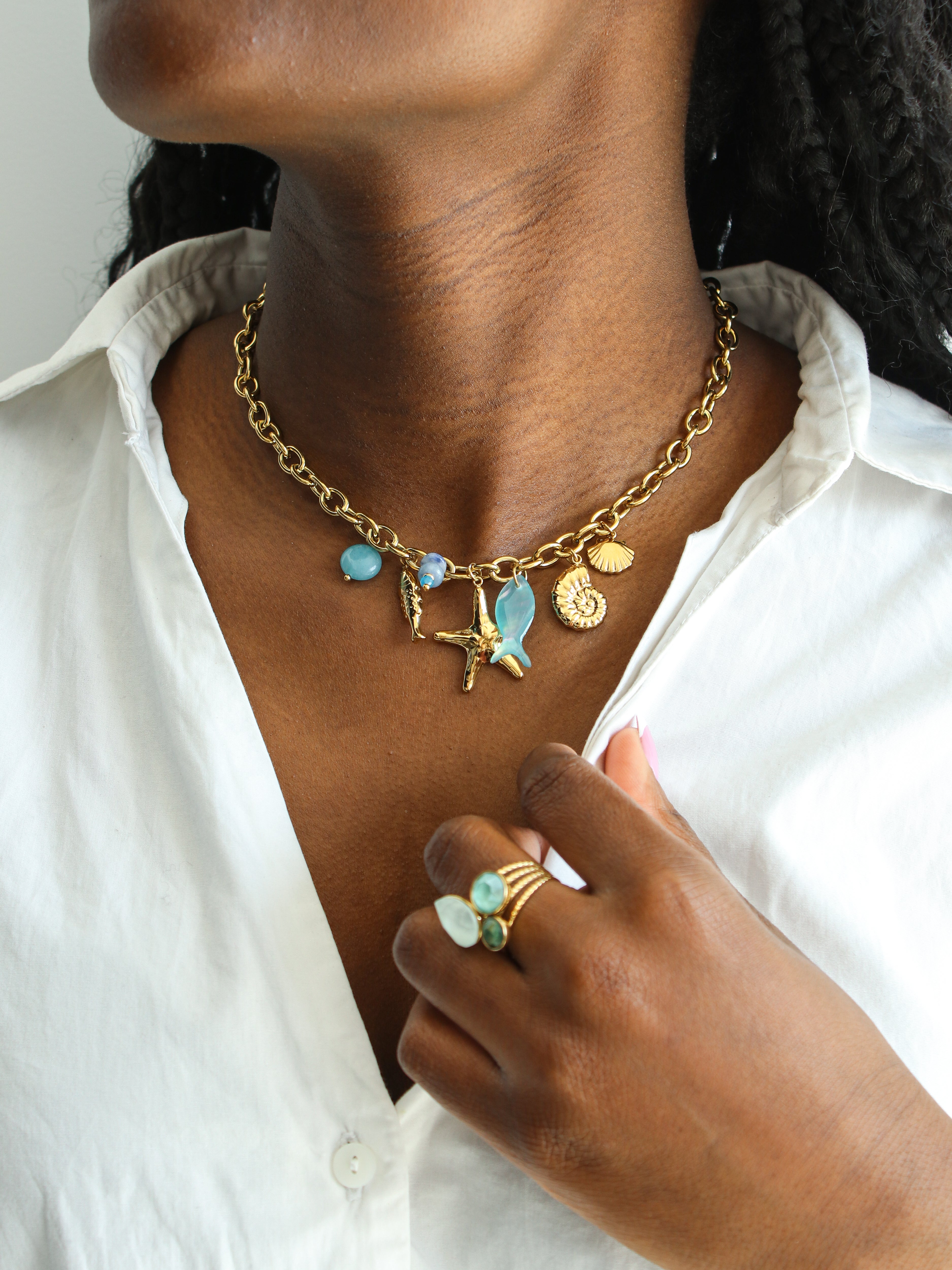 Talaia Bijoux Bracelets Collier Océane Bleu Bijoux