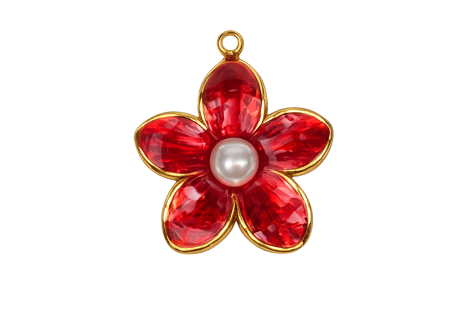 Talaia Bijoux Fleur rouge M Bijoux