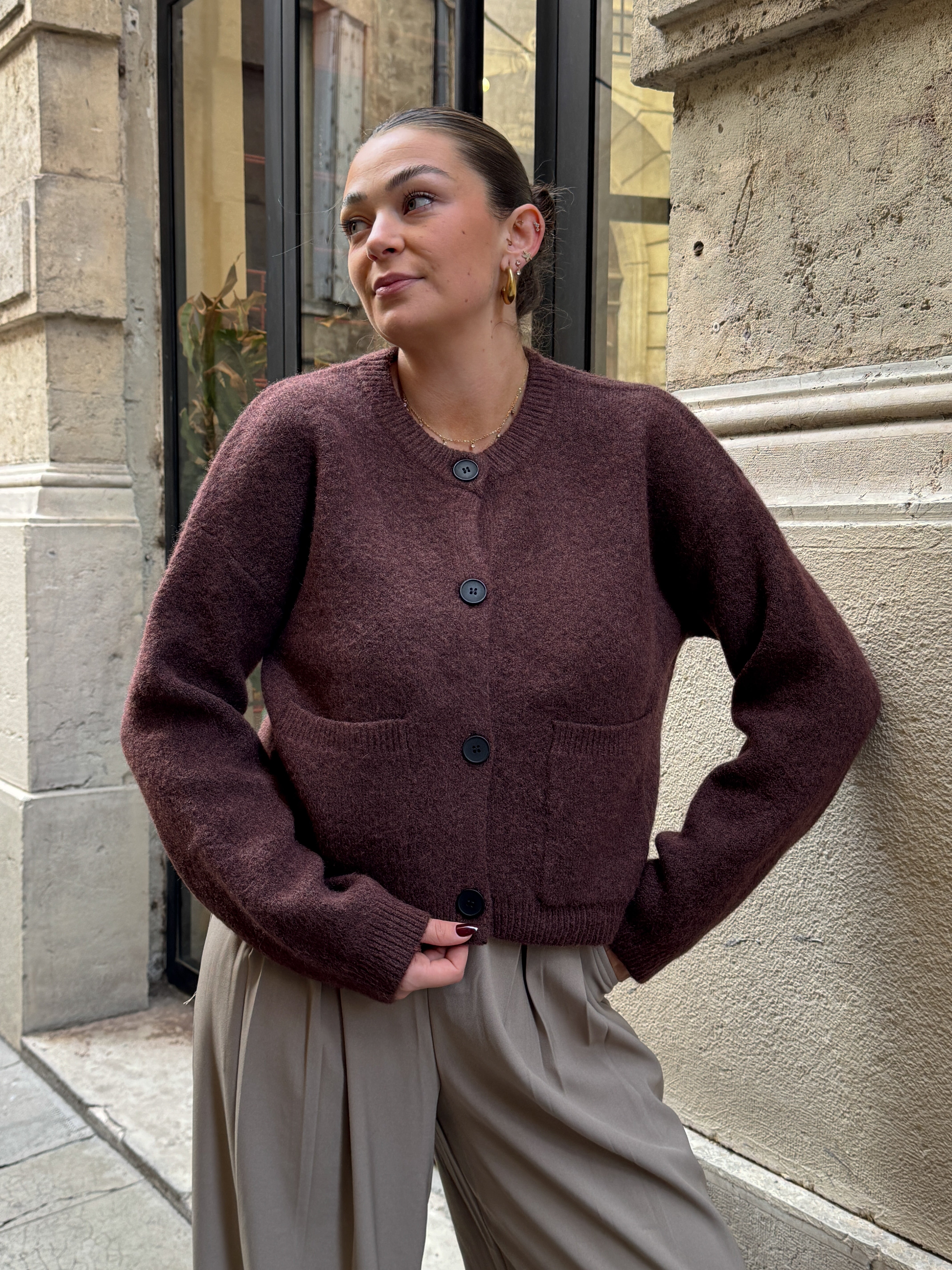 Talaia Bijoux Gilet Mailys choco Bijoux