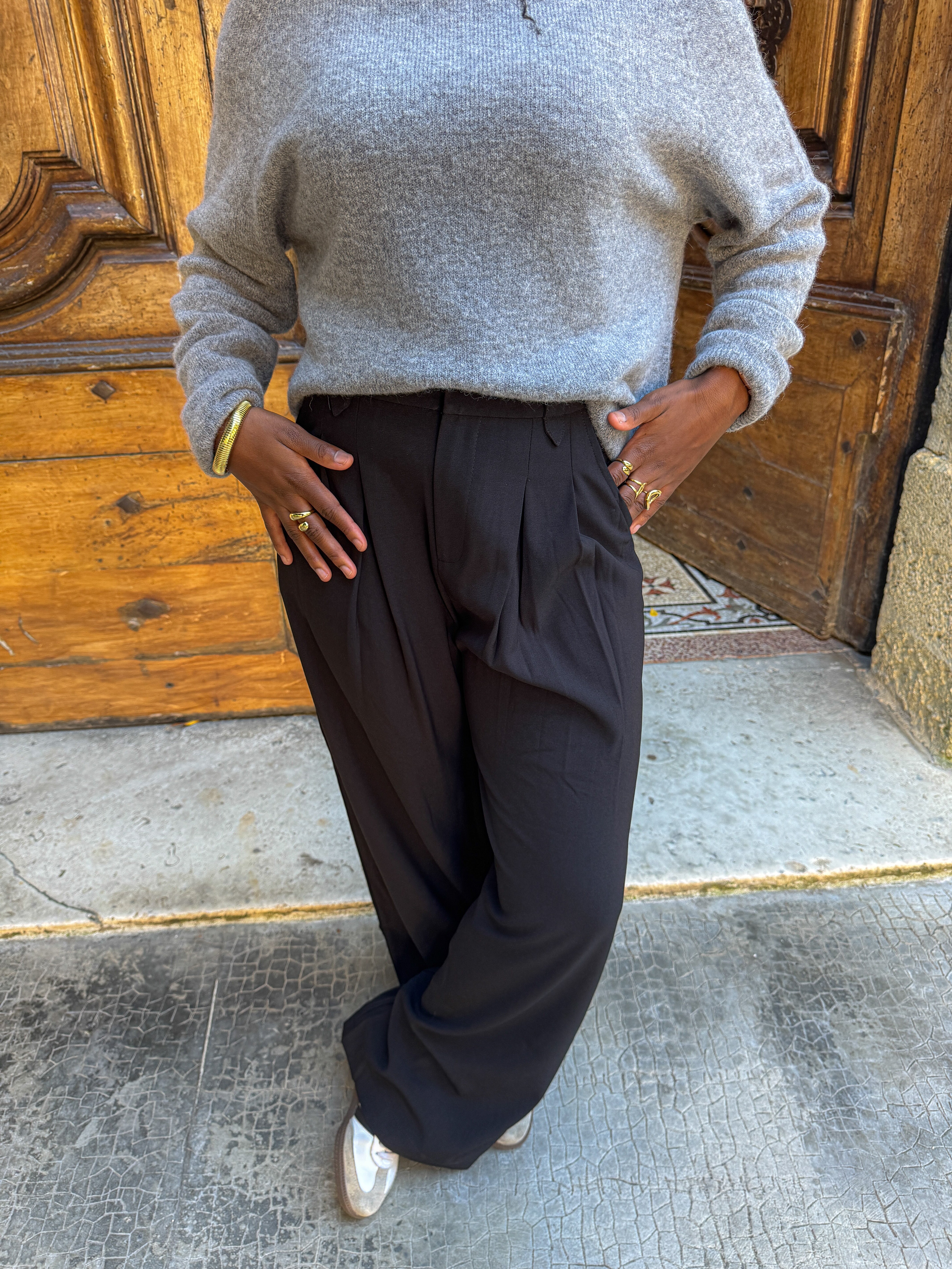 Talaia Bijoux Pantalon Alizée noir Bijoux