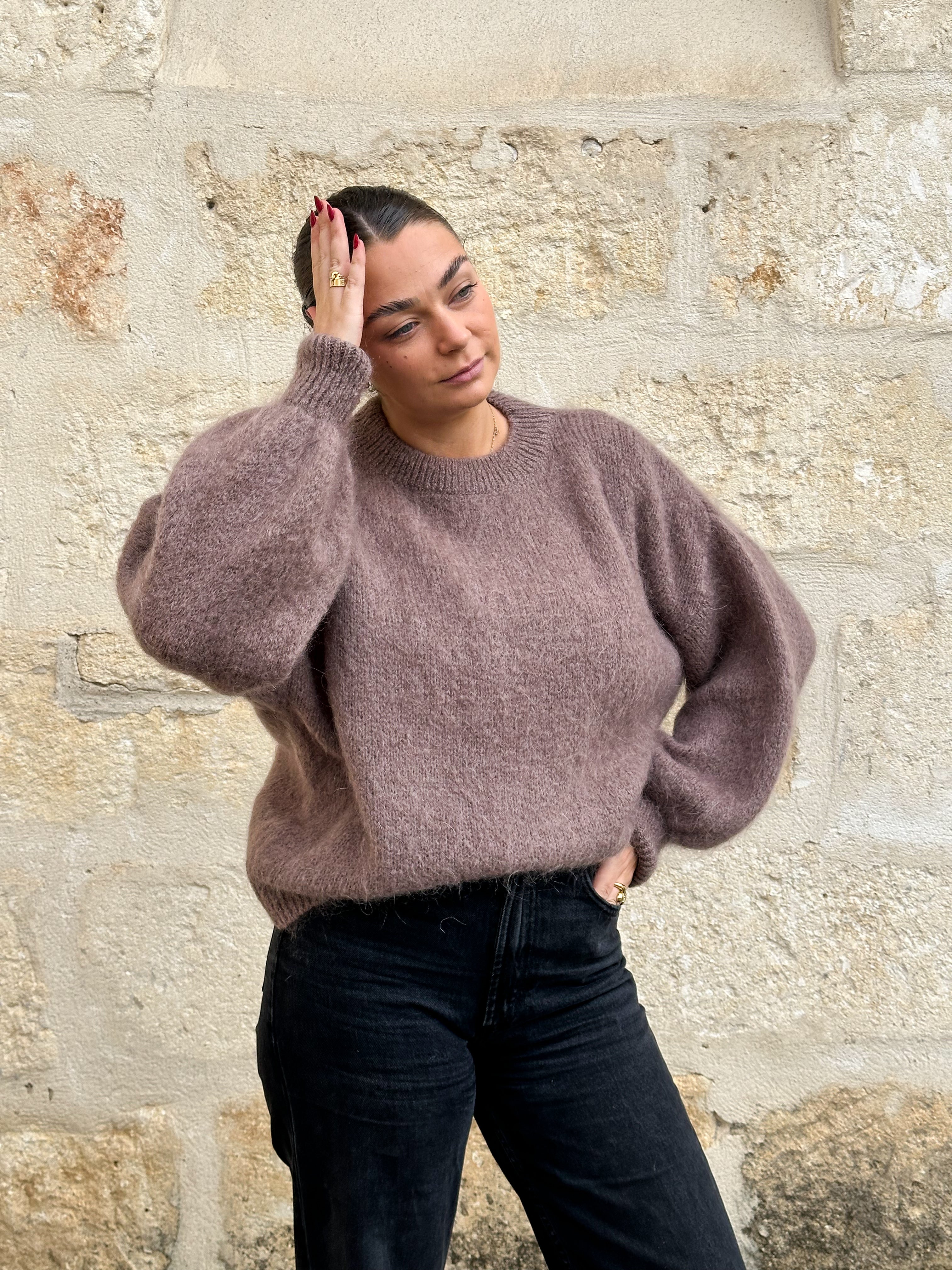 Talaia Bijoux Pull Cléa marron Bijoux