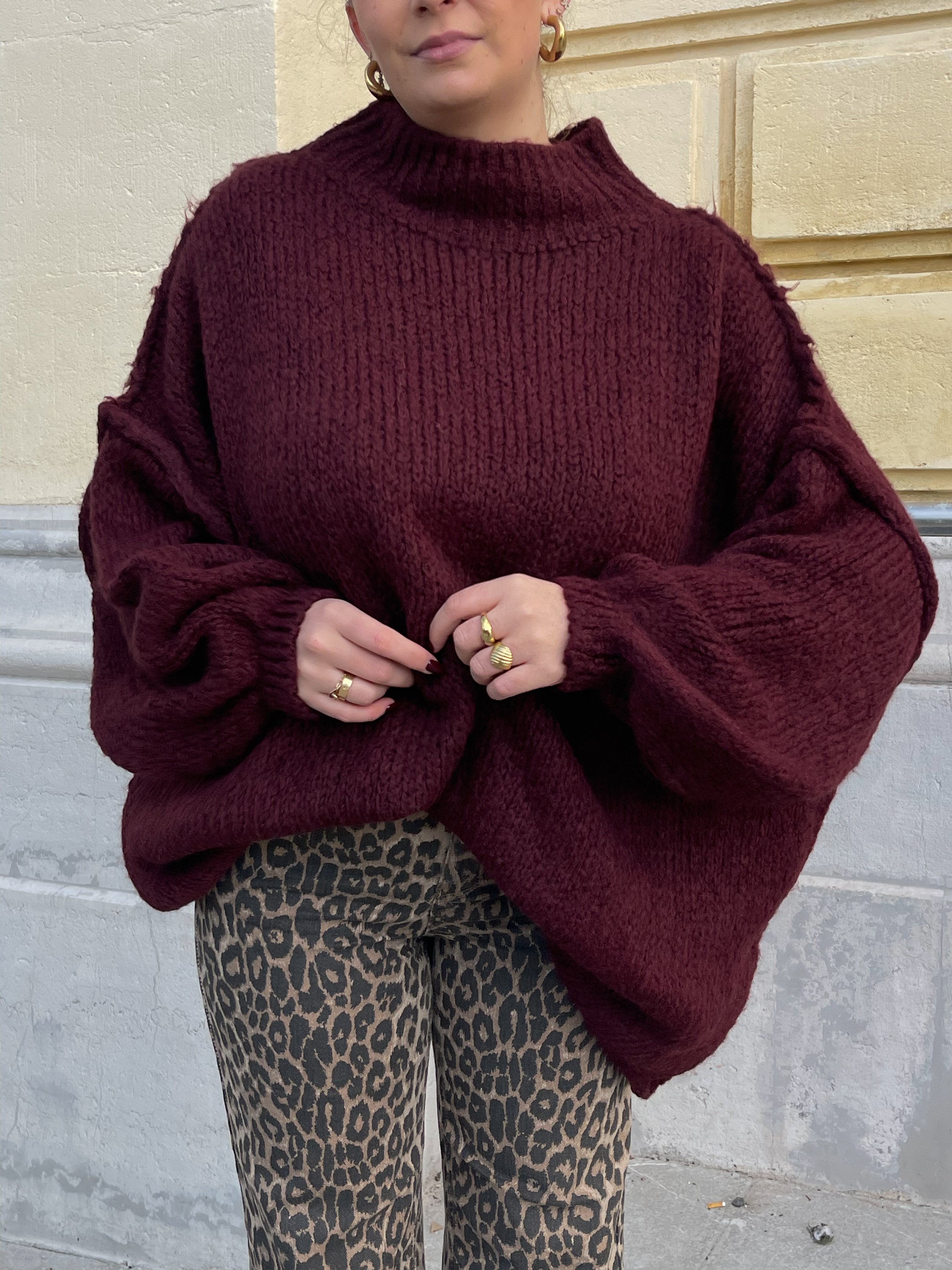 Talaia Bijoux Pull Lou bordeaux Bijoux