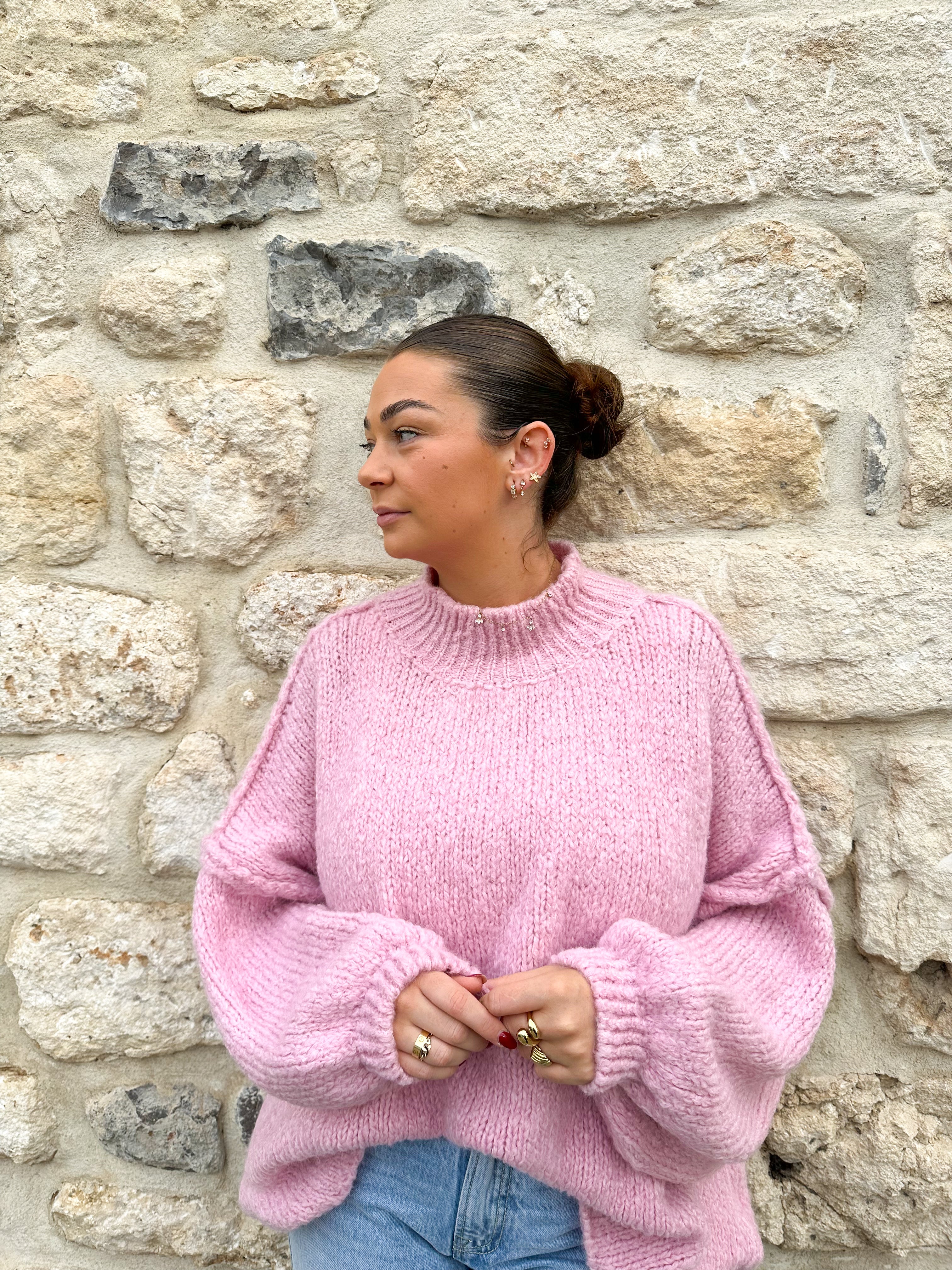 Talaia Bijoux Pull Lou rose Bijoux