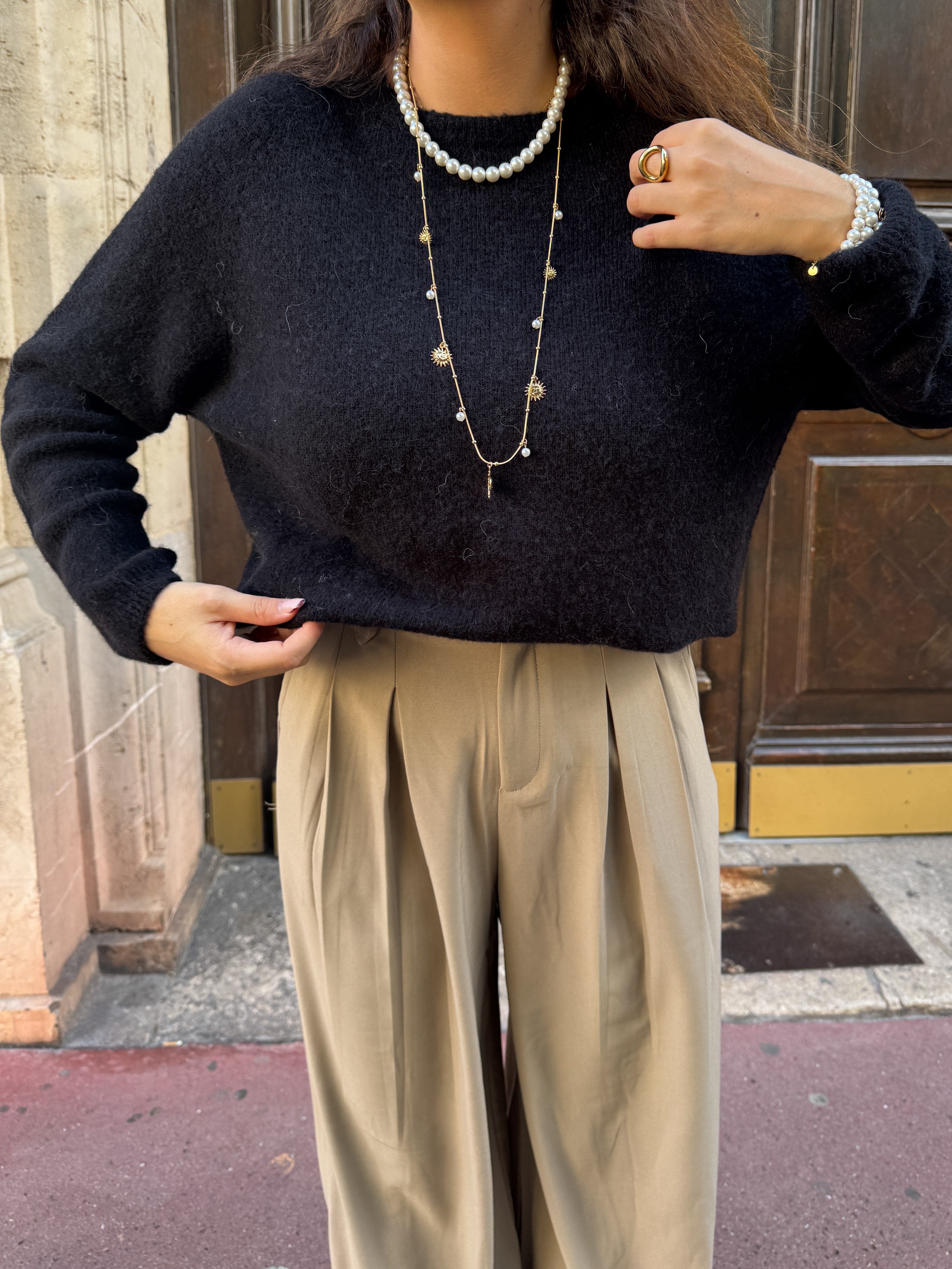 Talaia Bijoux Pull Maëva noir Bijoux