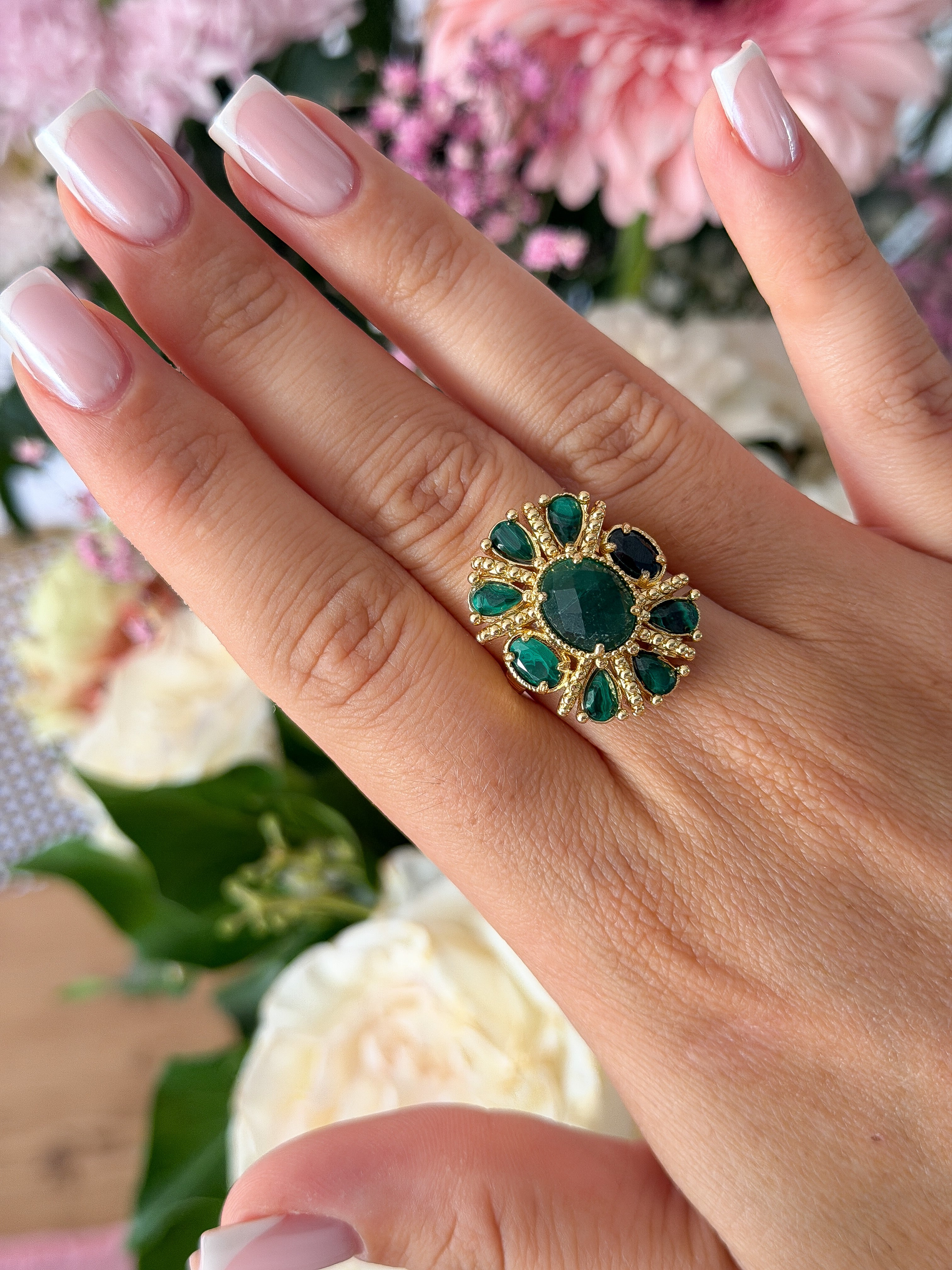 Talaia Bijoux Bagues Bague Amélie Verte Bijoux