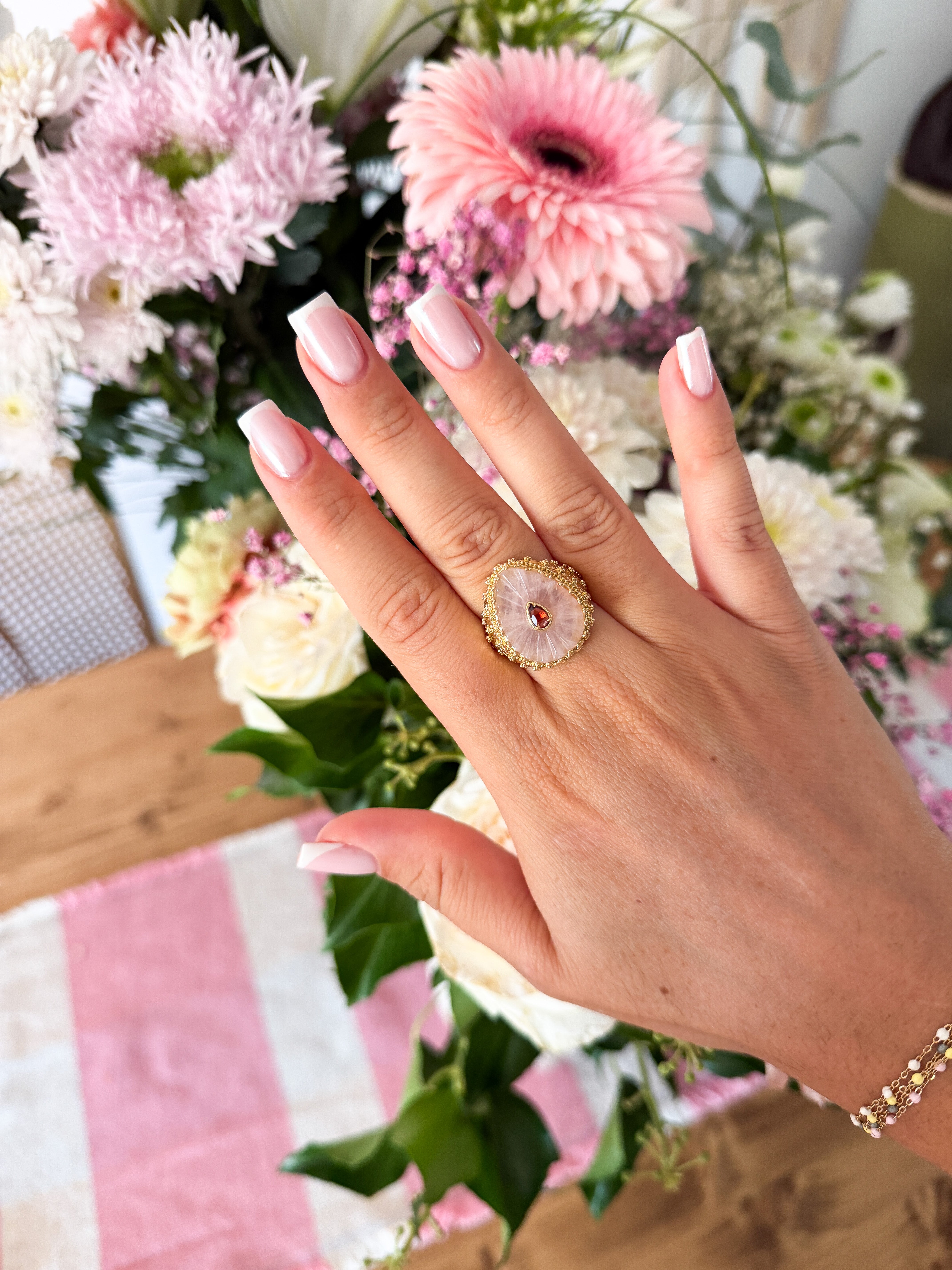 Talaia Bijoux Bagues Bague Eulalie Rose Bijoux