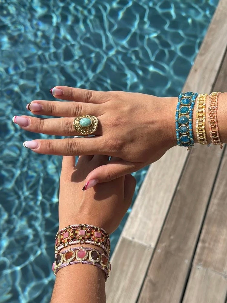 Talaia Bijoux Bagues Bague Loriana Bleue Bijoux