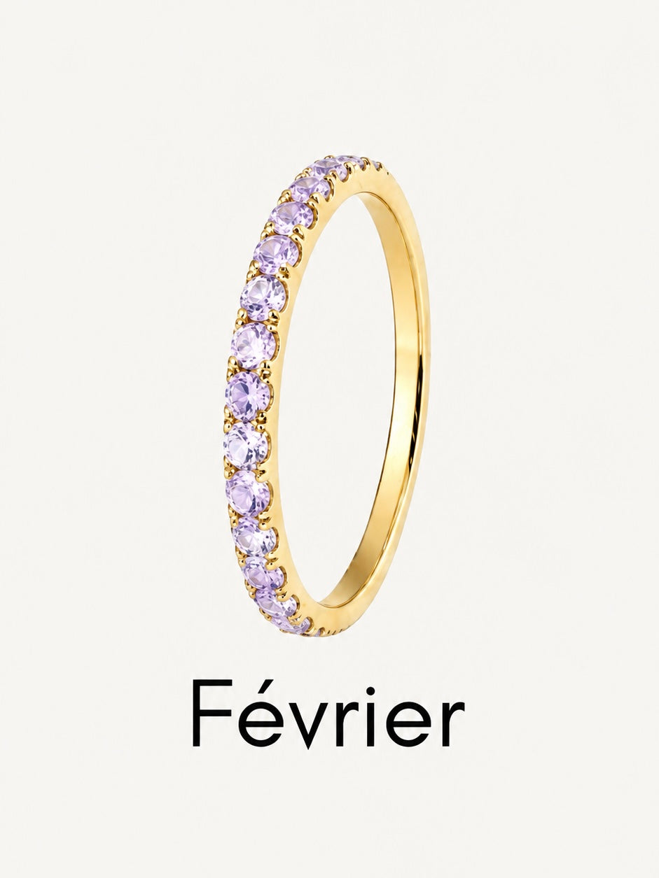 Talaia Bijoux Bagues Février Bague Pierre de naissance Bijoux