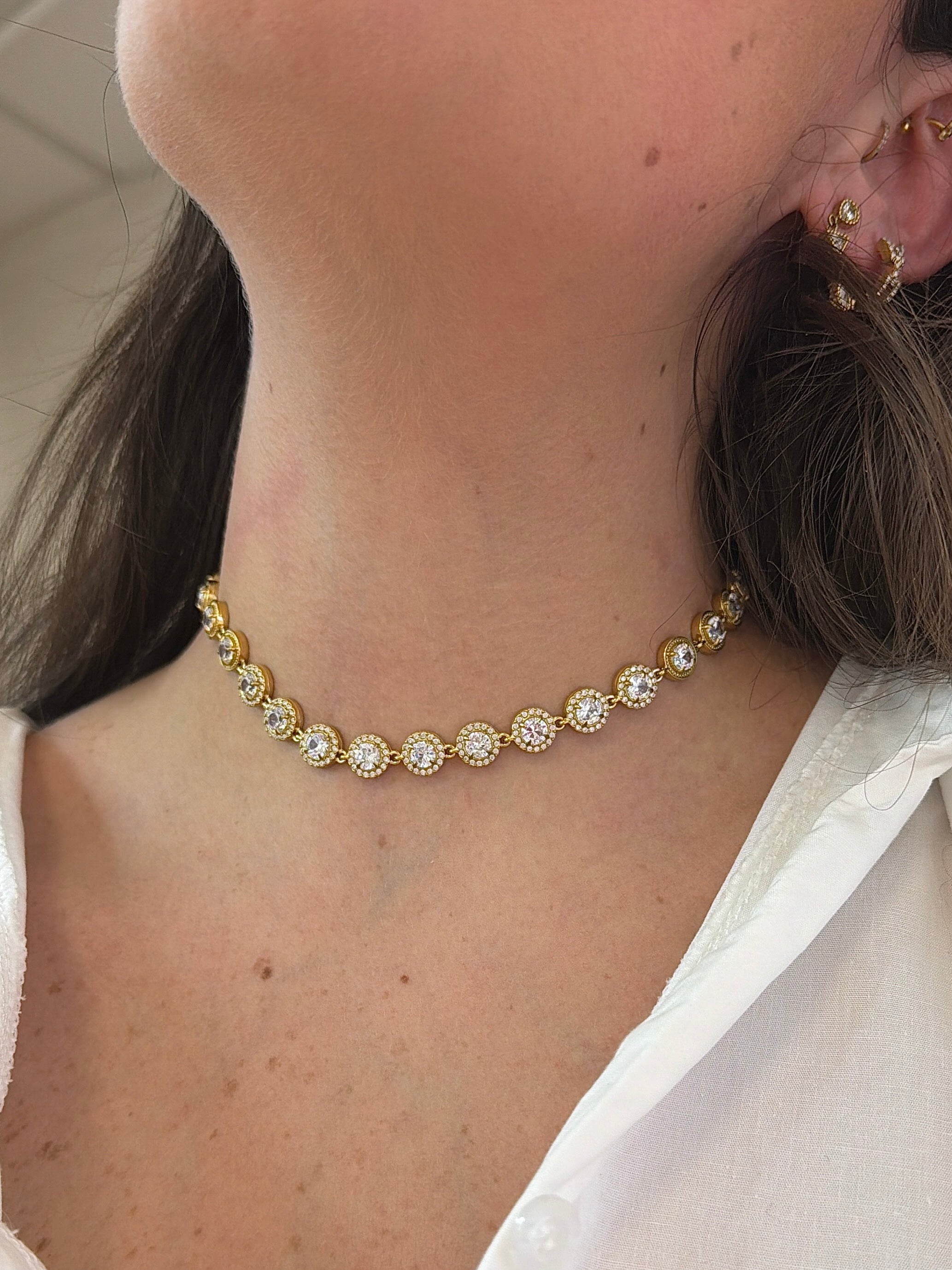 Talaia Bijoux Colliers Doré Collier Angèle Strass Bijoux