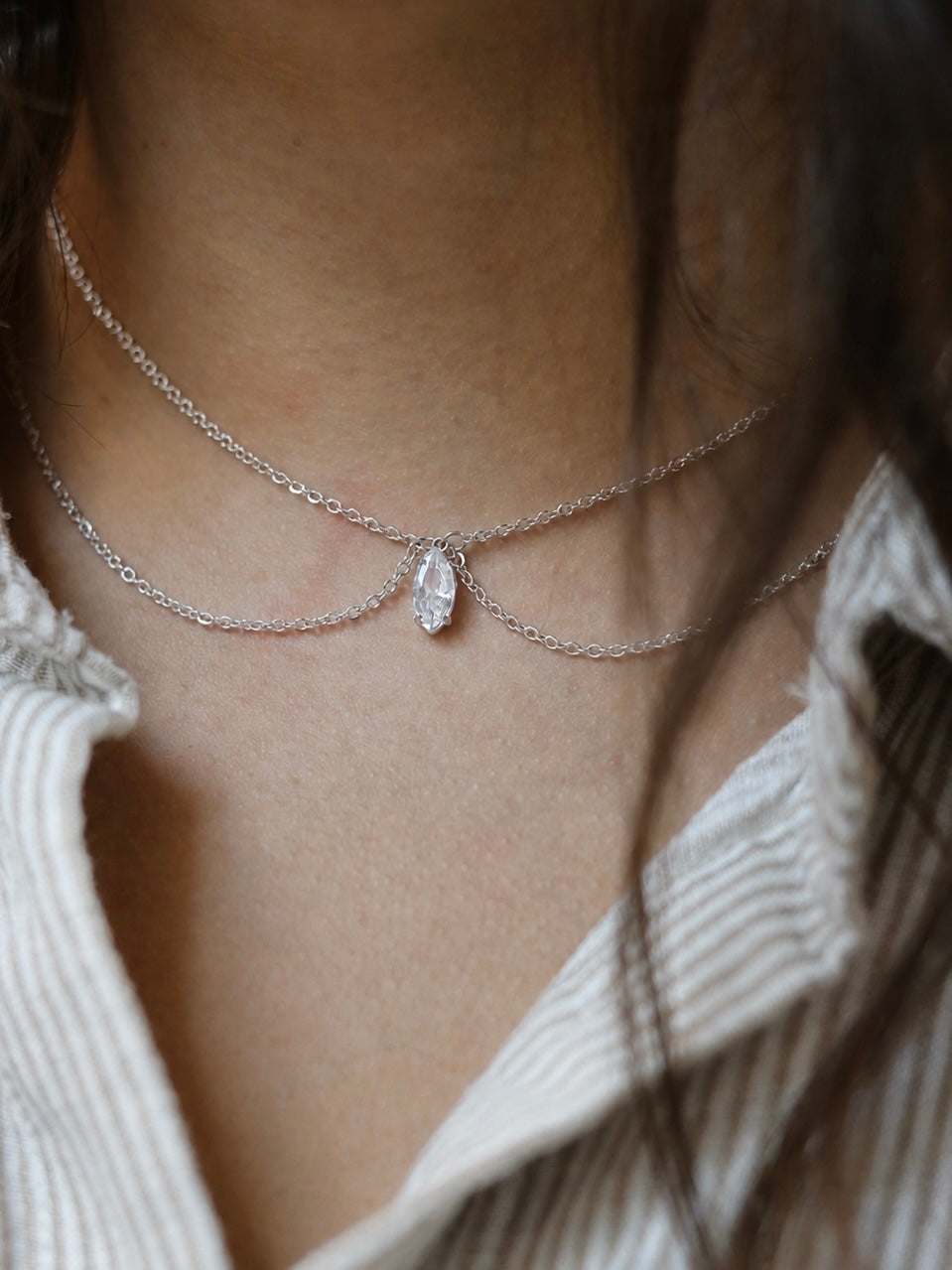 Talaia Bijoux Colliers Collier création ovale Bijoux