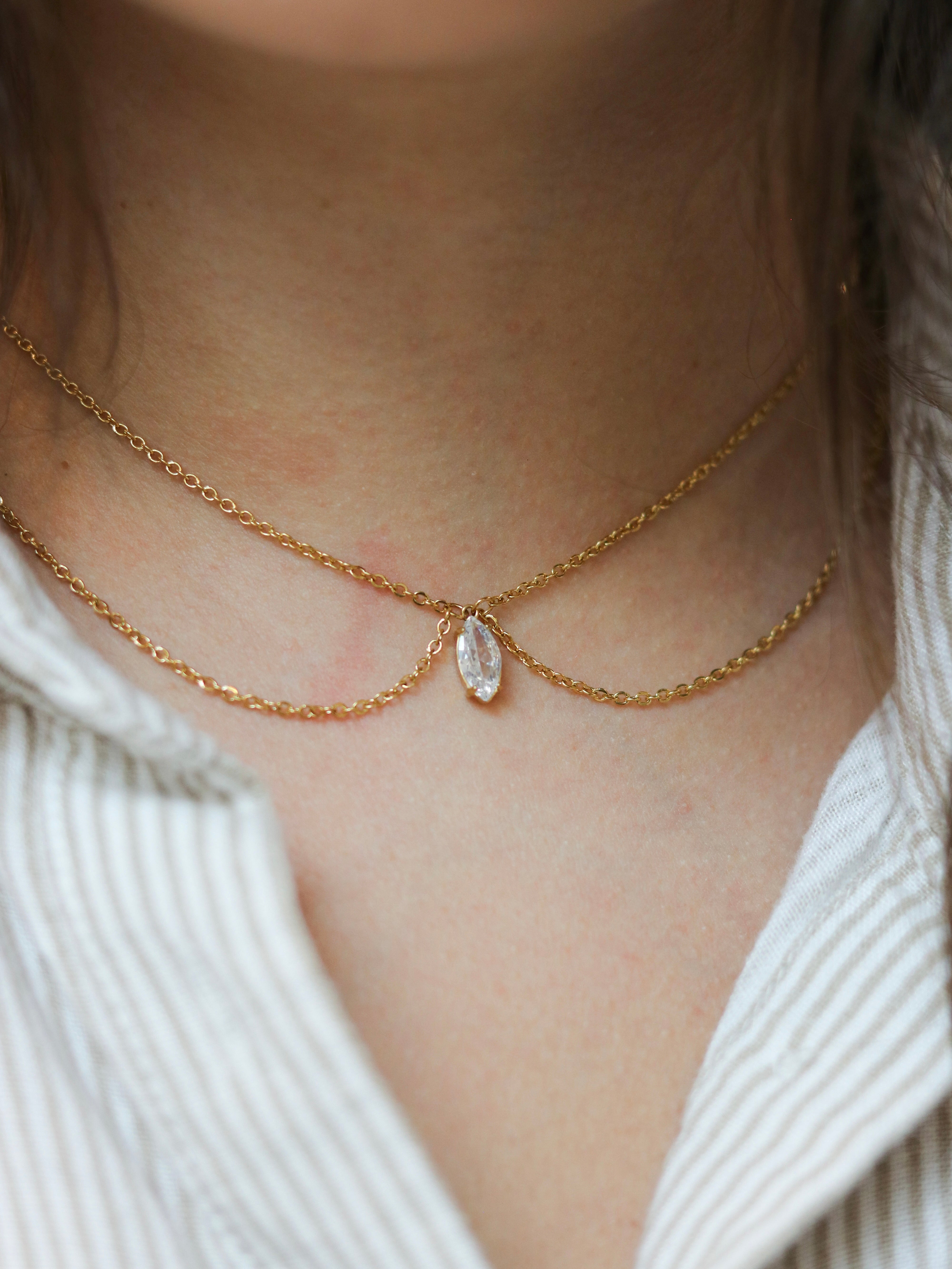 Talaia Bijoux Colliers Collier création ovale Bijoux