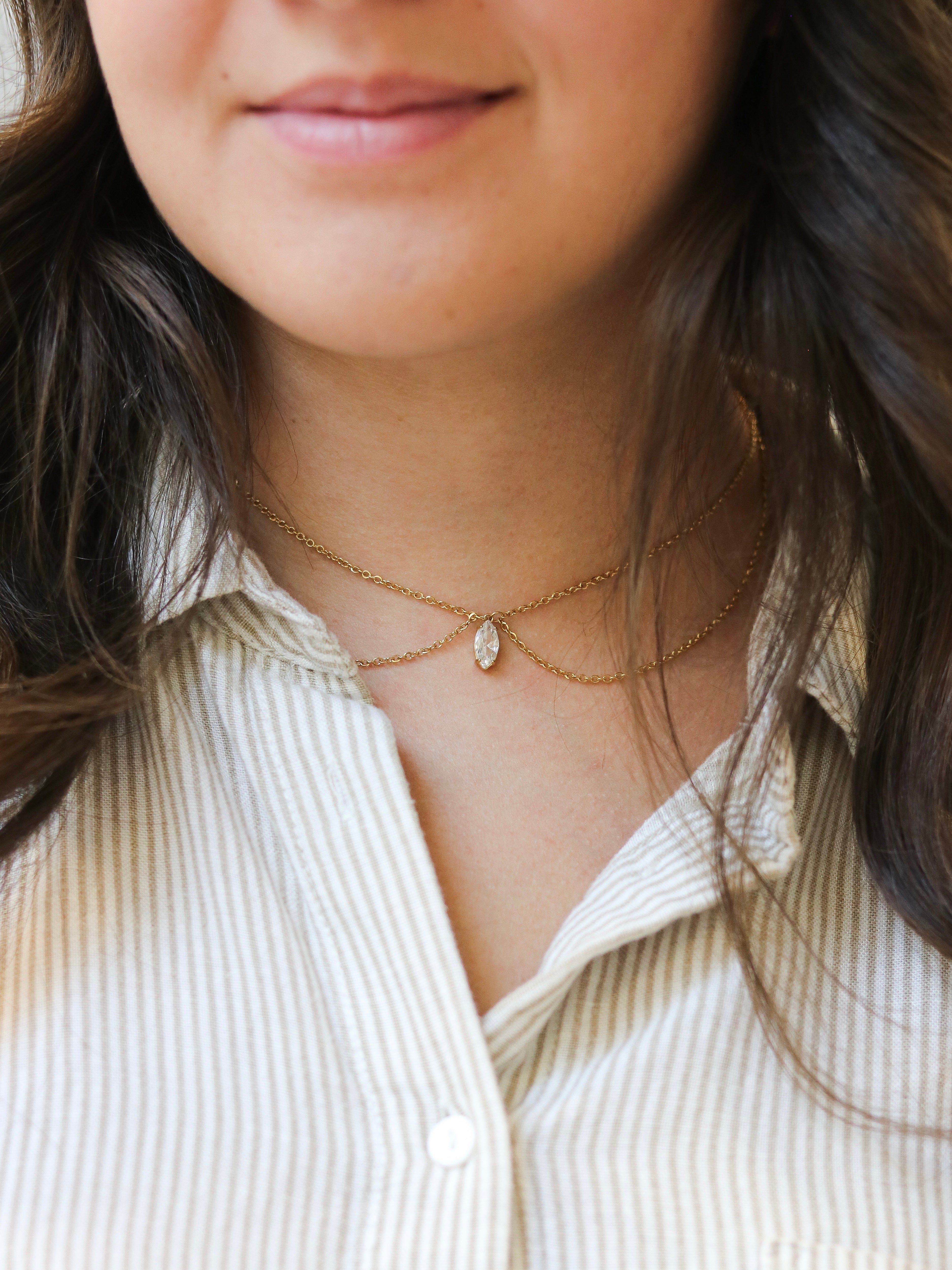 Talaia Bijoux Colliers Collier création ovale Bijoux