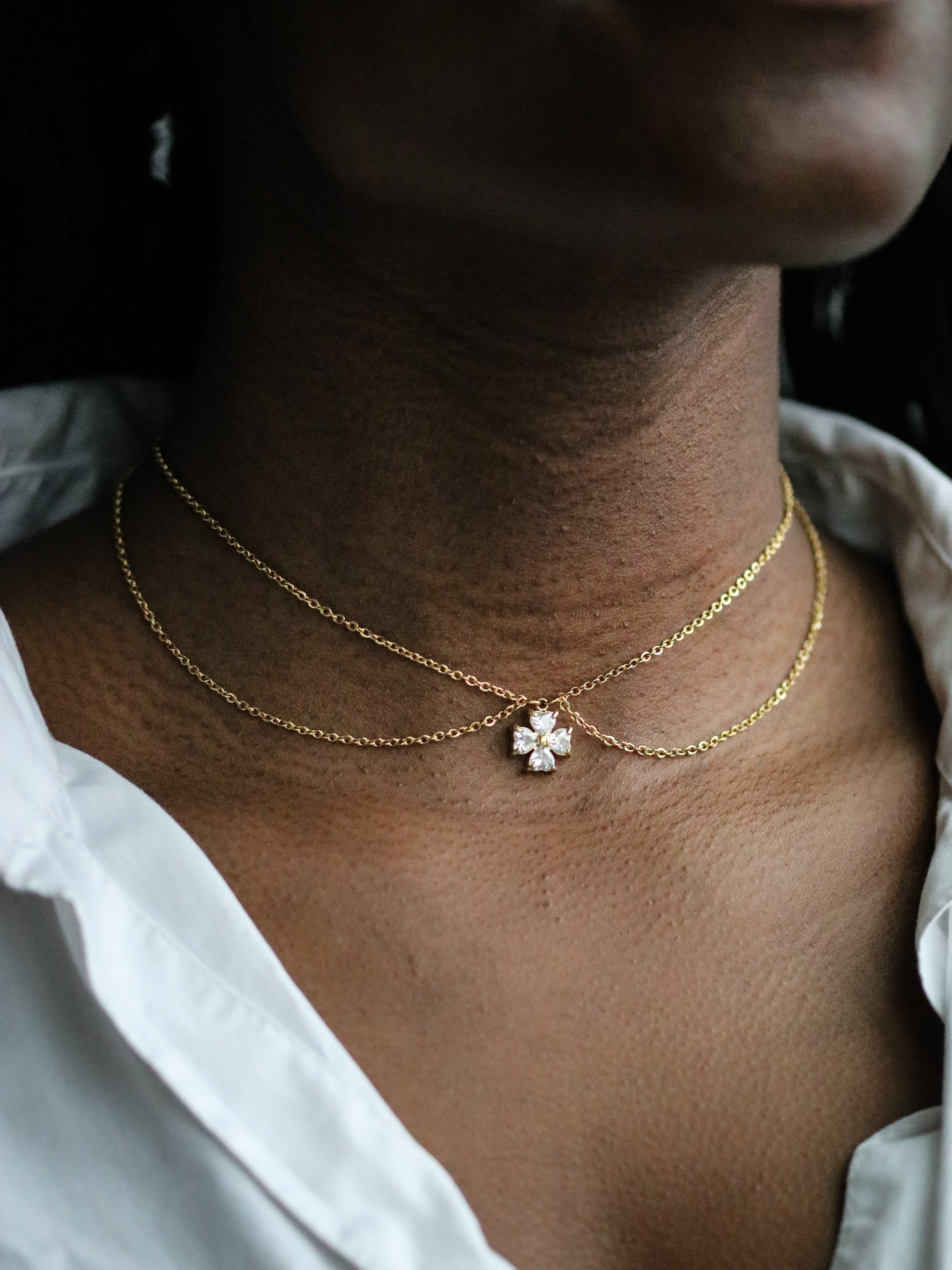 Talaia Bijoux Colliers Collier création trèfle Bijoux