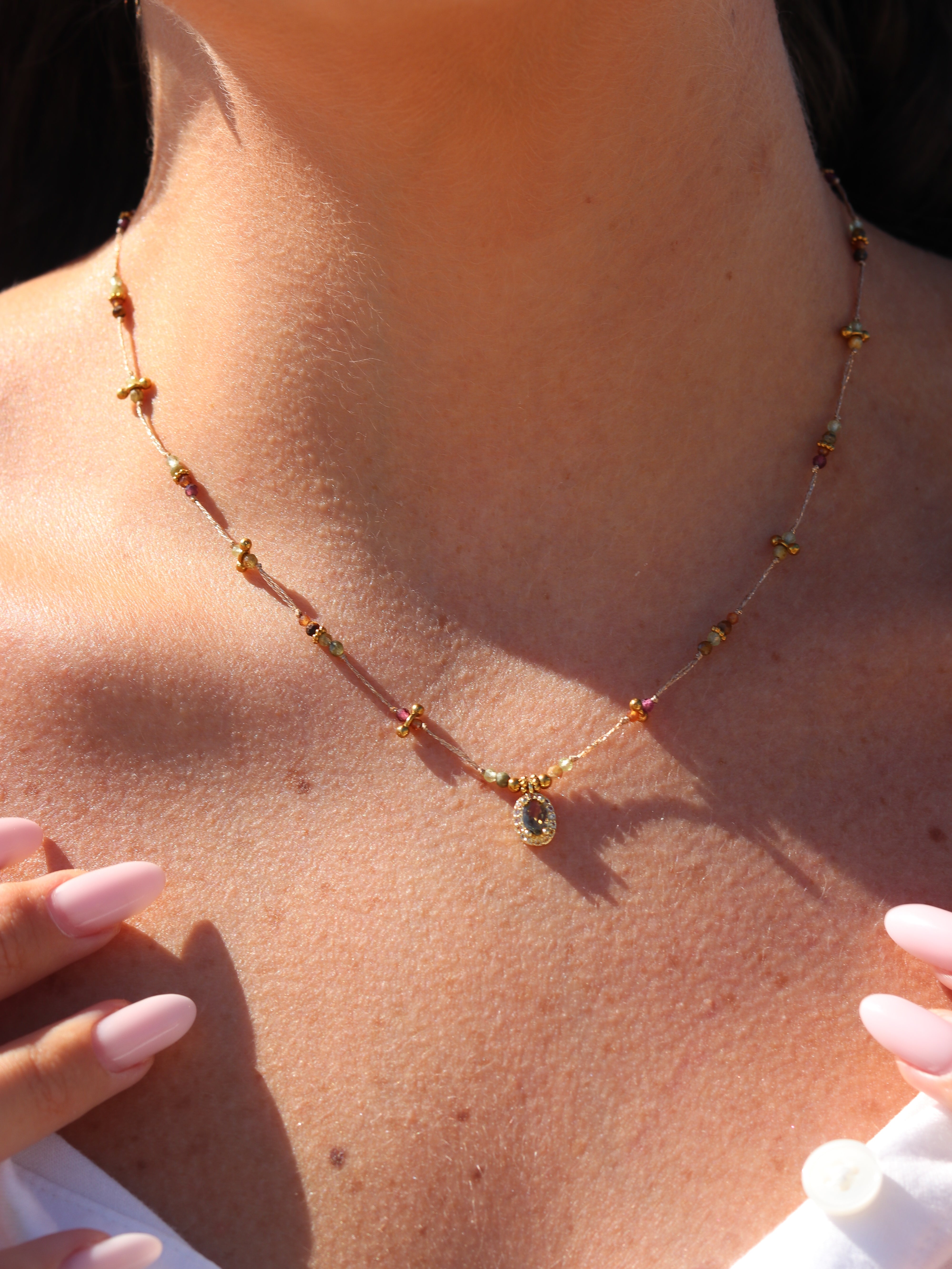 Talaia Bijoux Colliers Collier Dorothée vert Bijoux