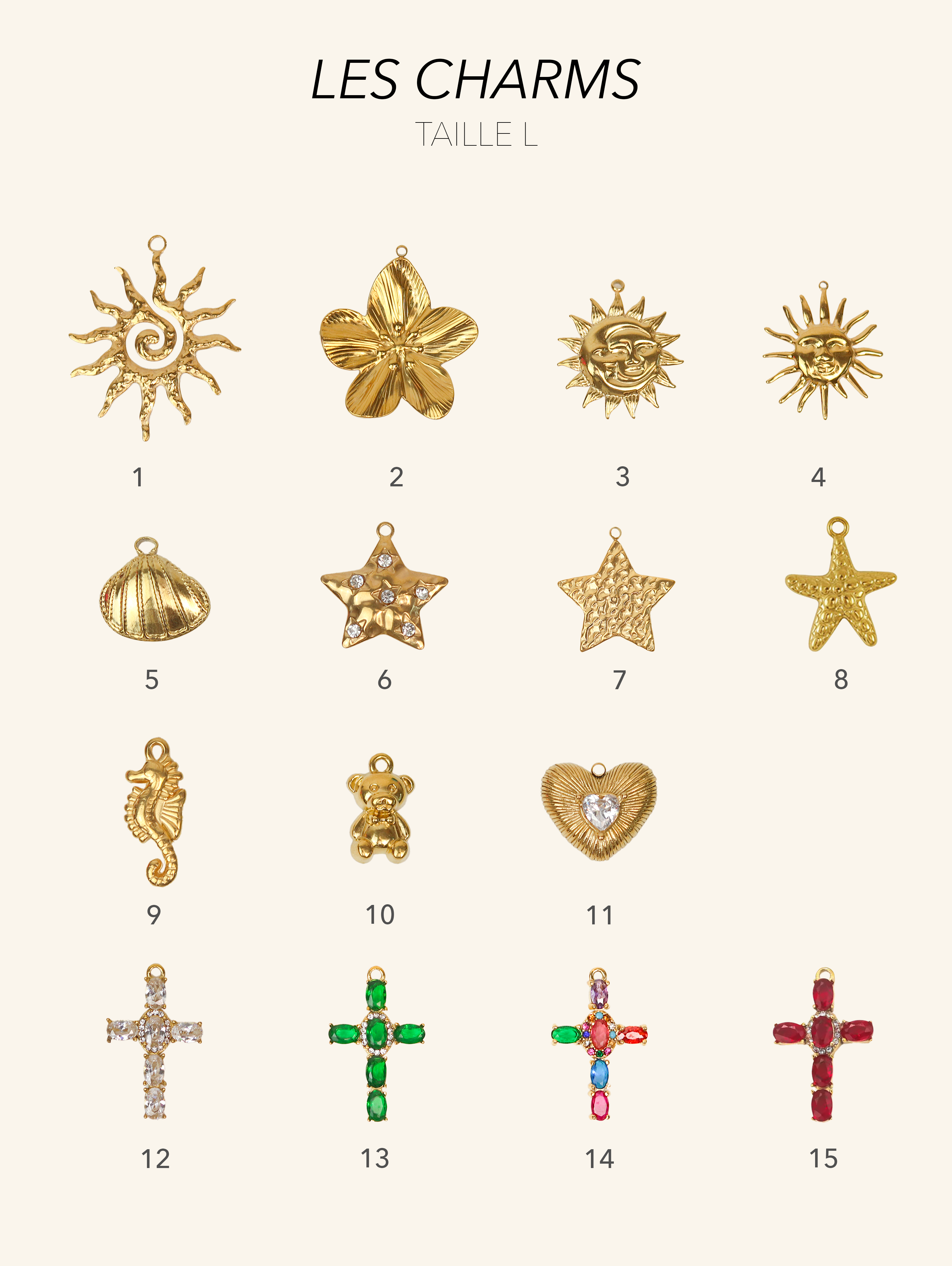 Talaia Bijoux Colliers 1 charms / Doré Collier Ina Bijoux