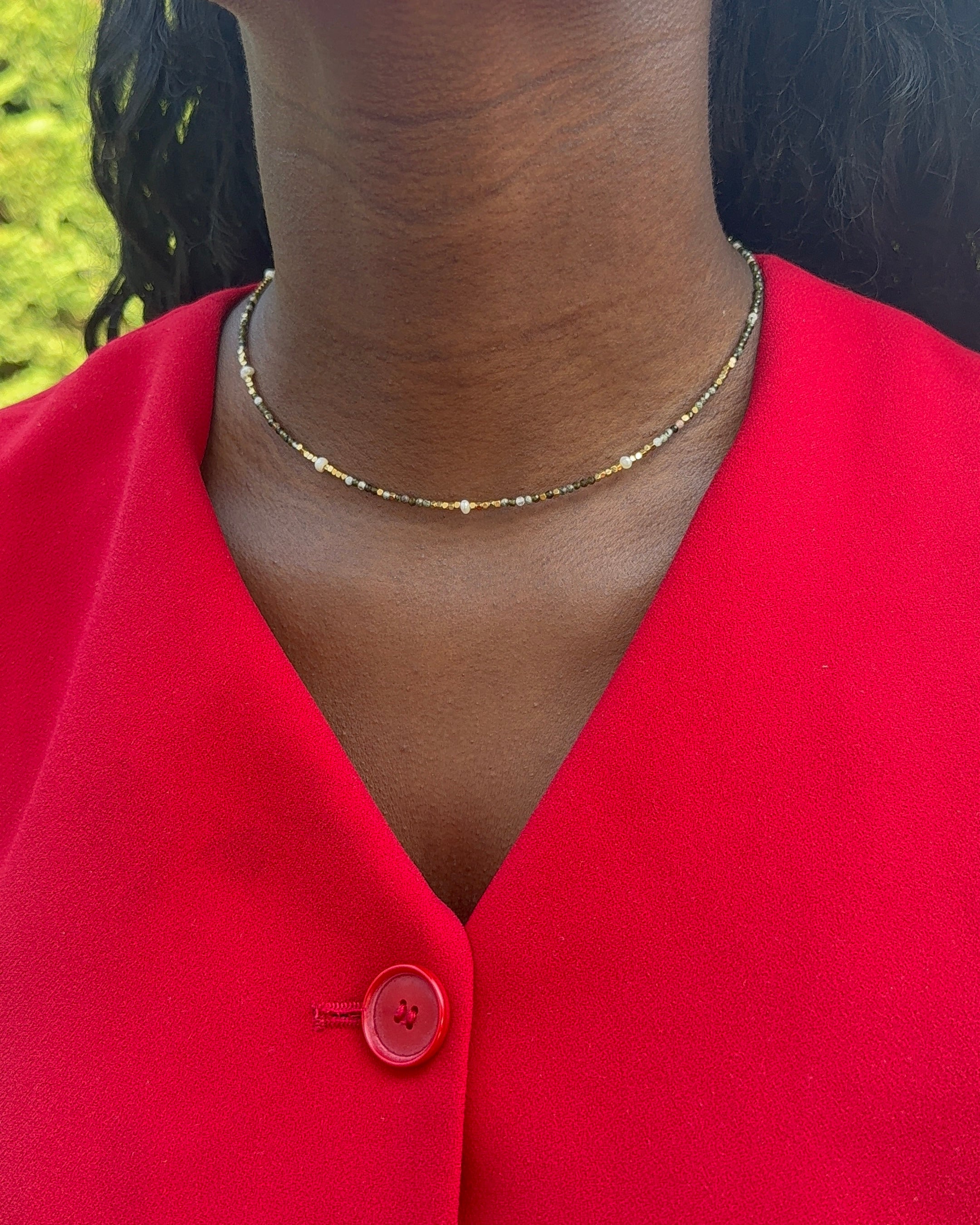 Talaia Bijoux Colliers Collier Lilou vert Bijoux