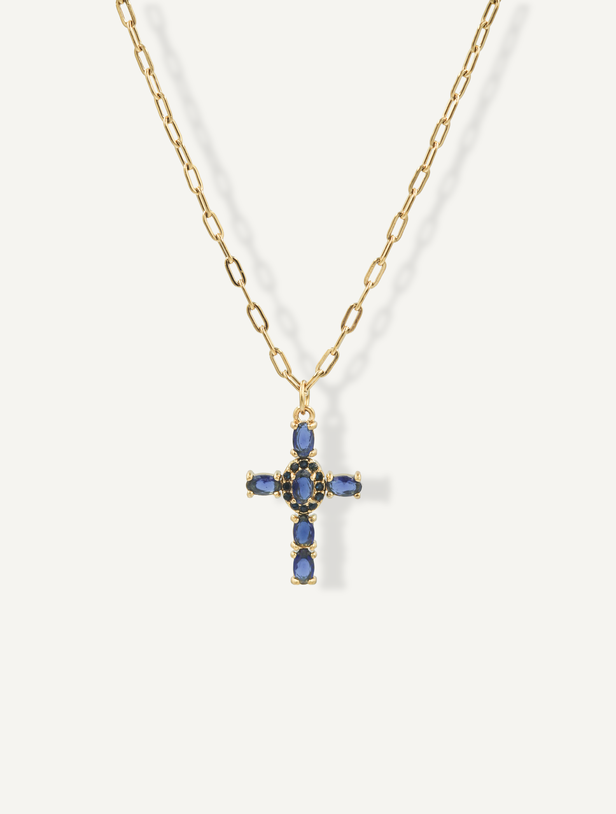 Talaia Bijoux Colliers Collier long Croix bleu foncé Bijoux