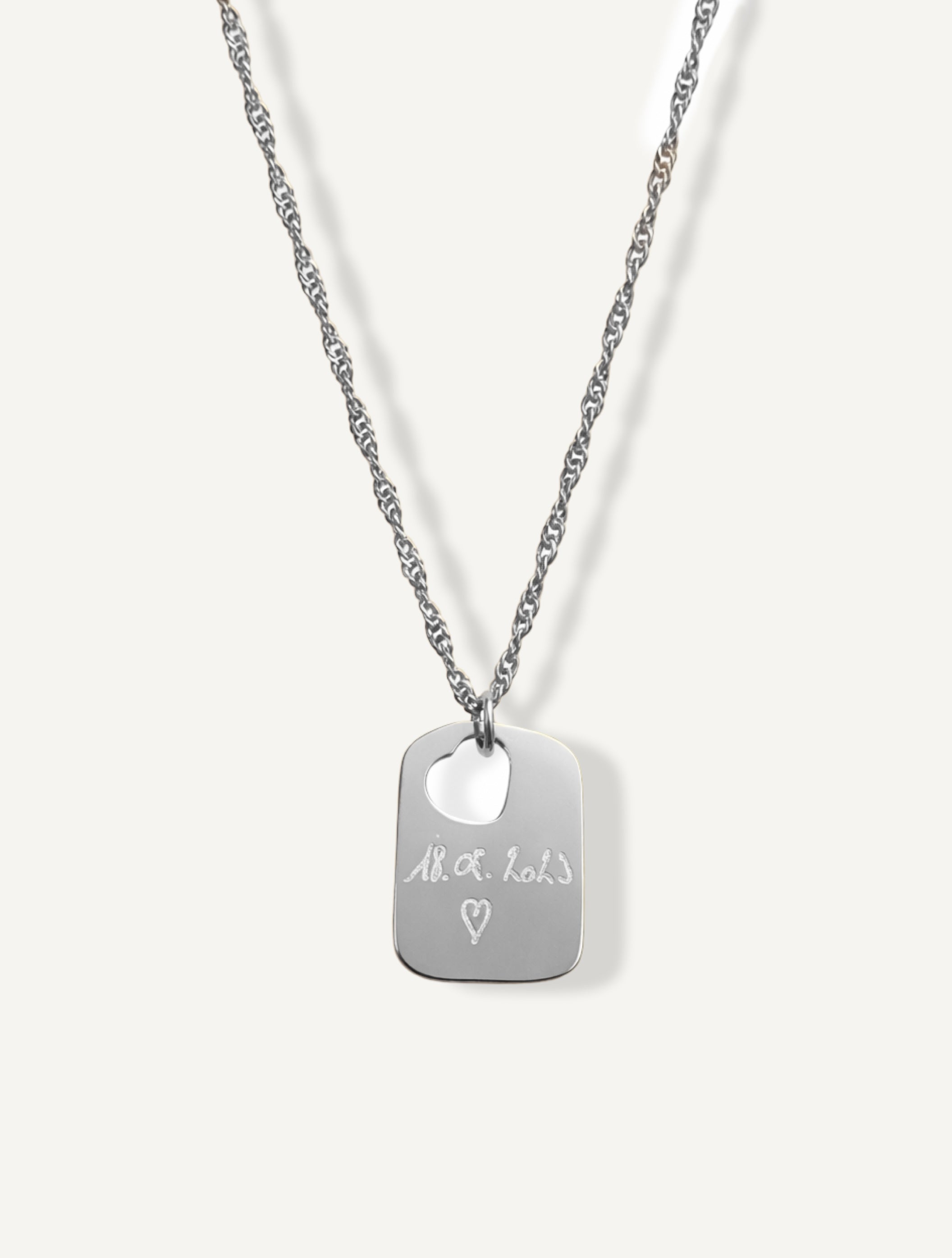 Talaia Bijoux Colliers Argenté / N°1 / Chaine 1 Collier Love - Votre dessin/ecriture/photo Bijoux