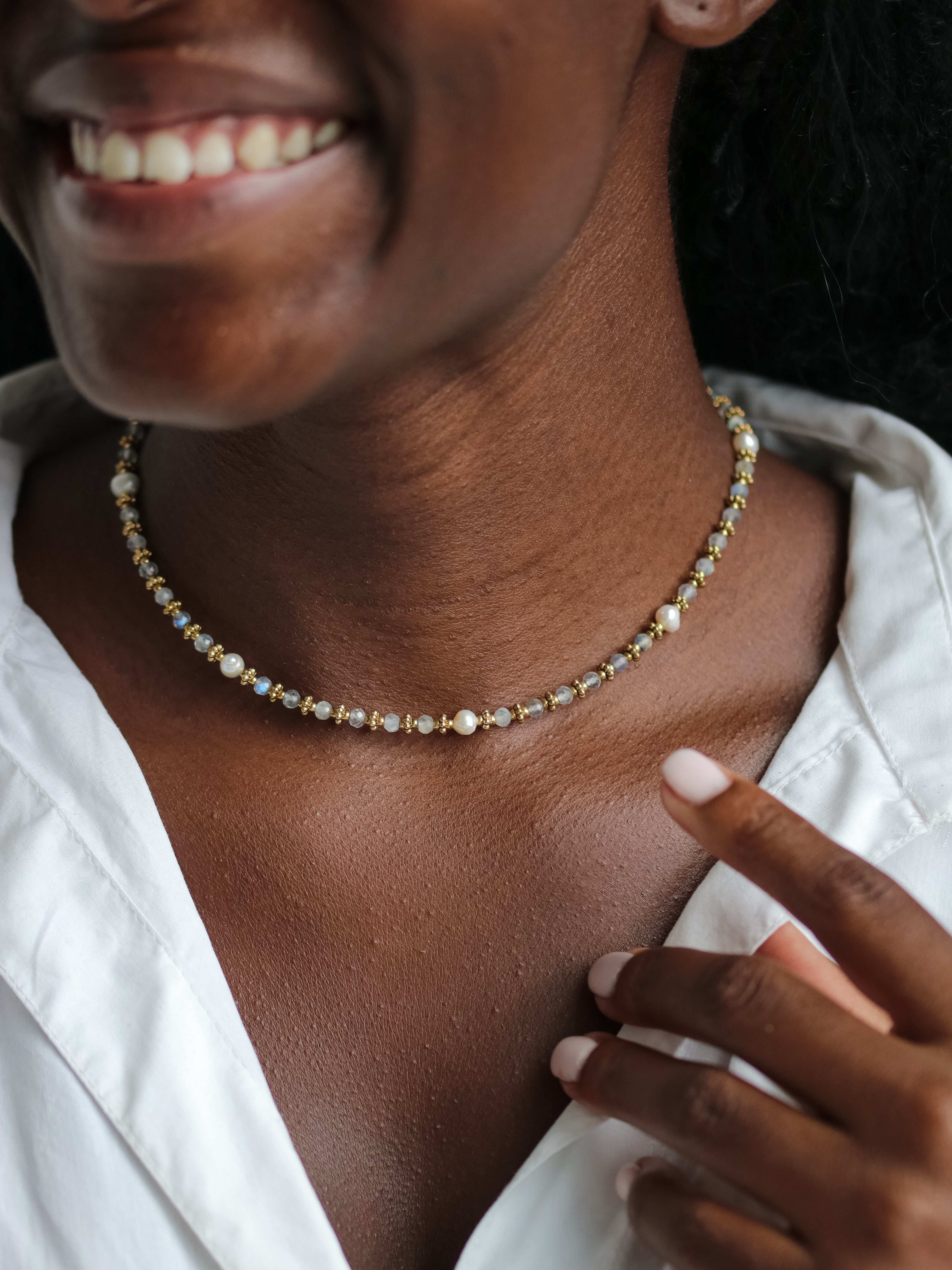 Talaia Bijoux Colliers Collier Noëlie Gris (8) Bijoux