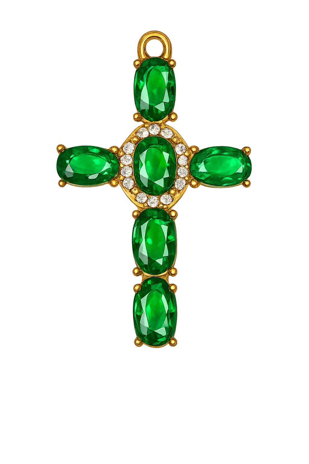 Talaia Bijoux Croix Verte L Bijoux