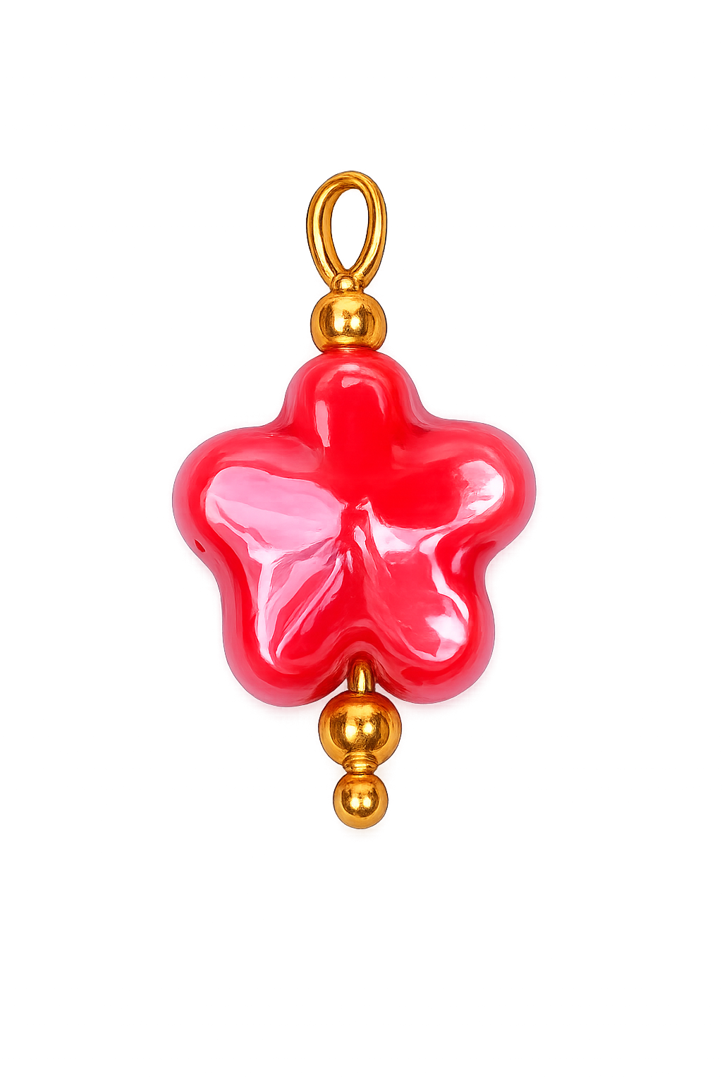 Talaia Bijoux Perle fleur rouge S Bijoux