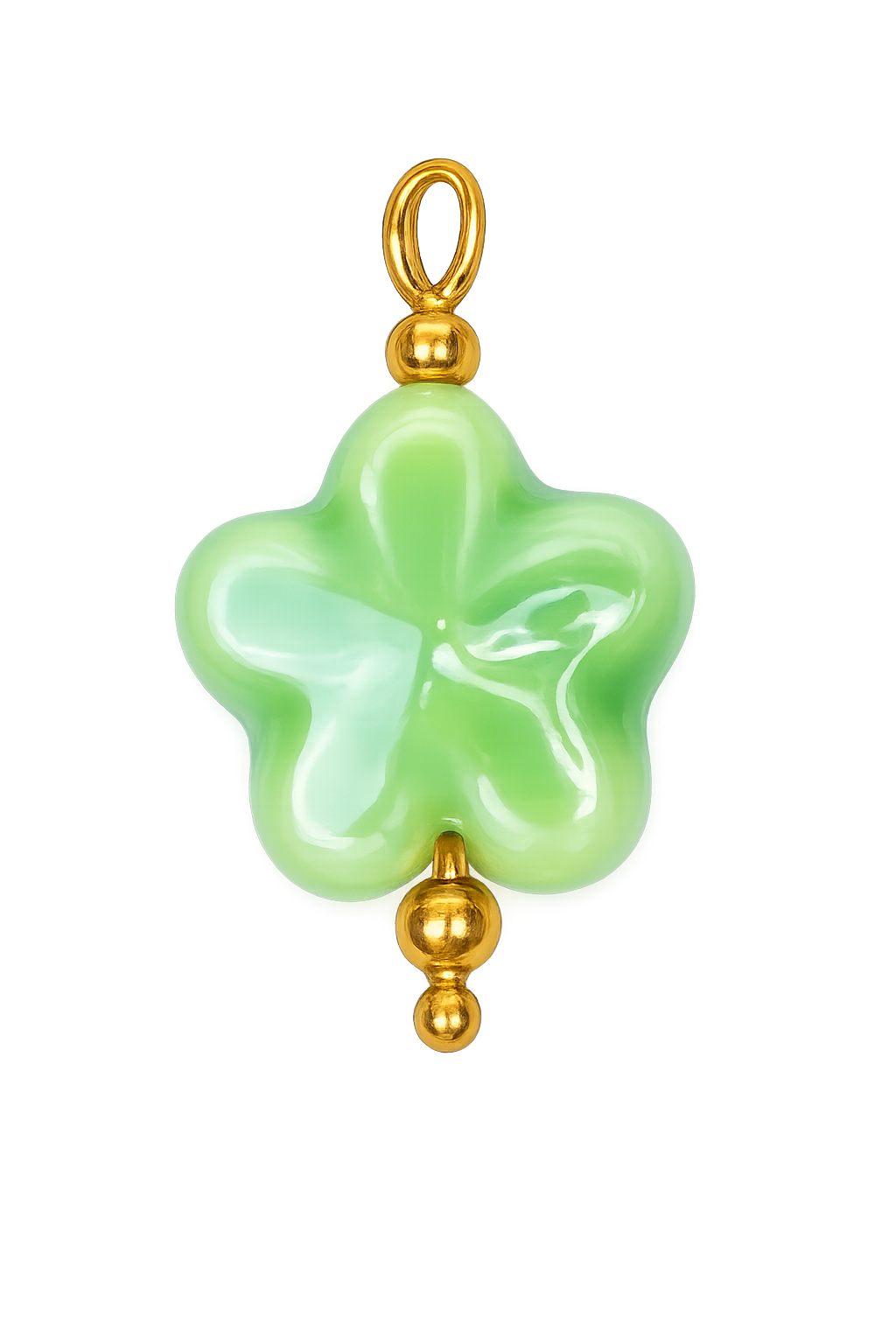 Talaia Bijoux Perle fleur verte S Bijoux