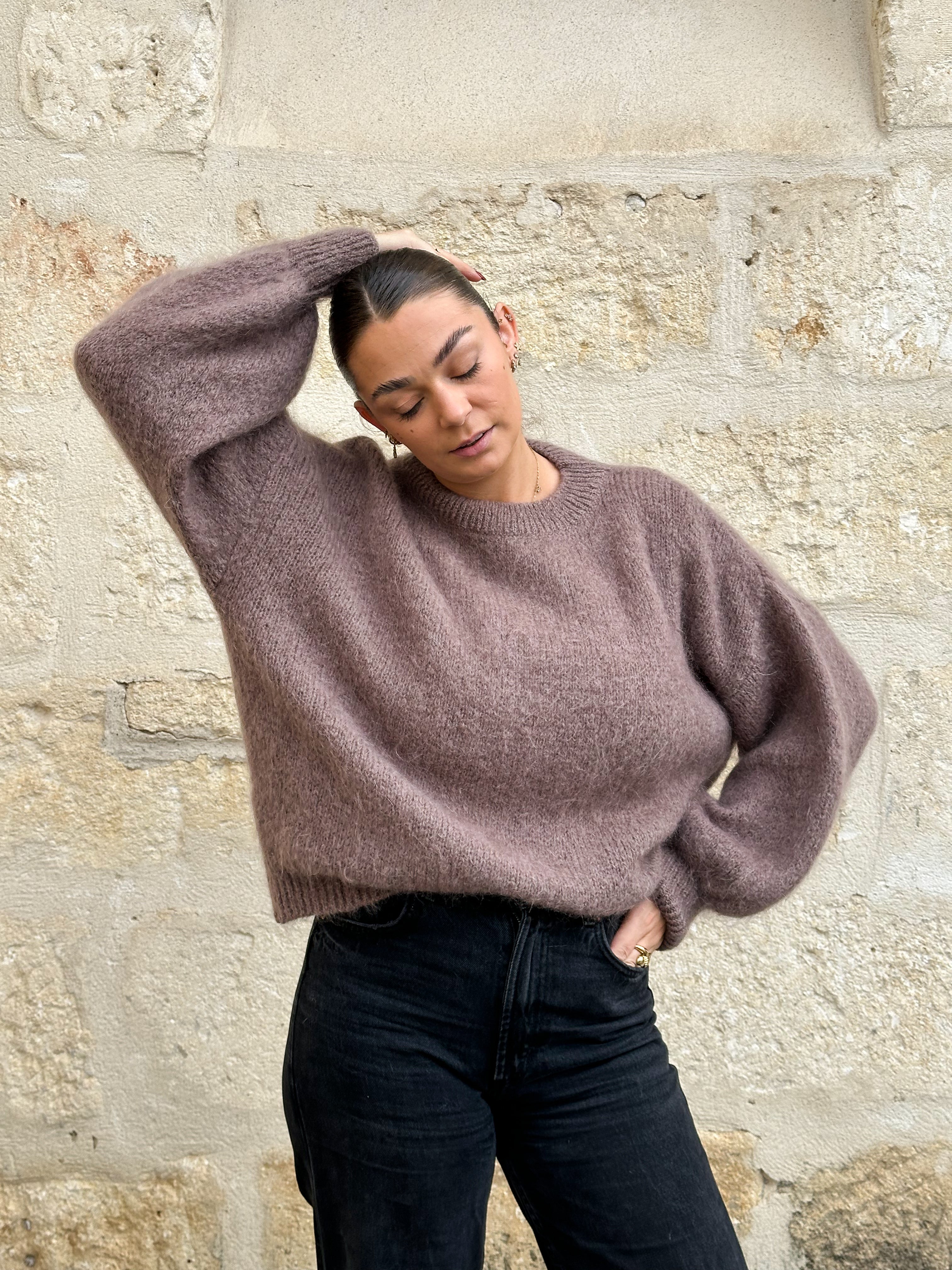 Talaia Bijoux Pull Cléa marron Bijoux