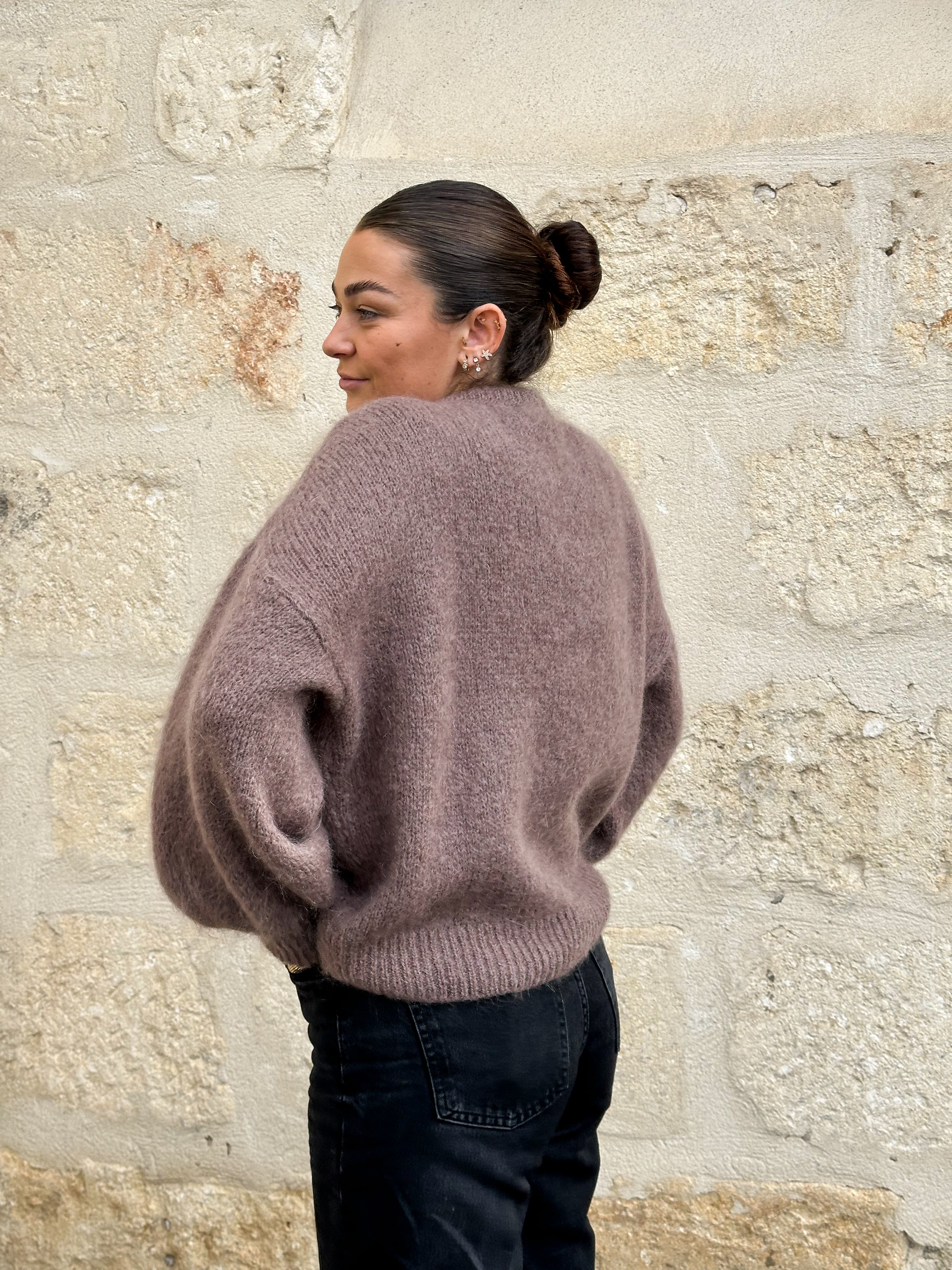 Talaia Bijoux Pull Cléa marron Bijoux