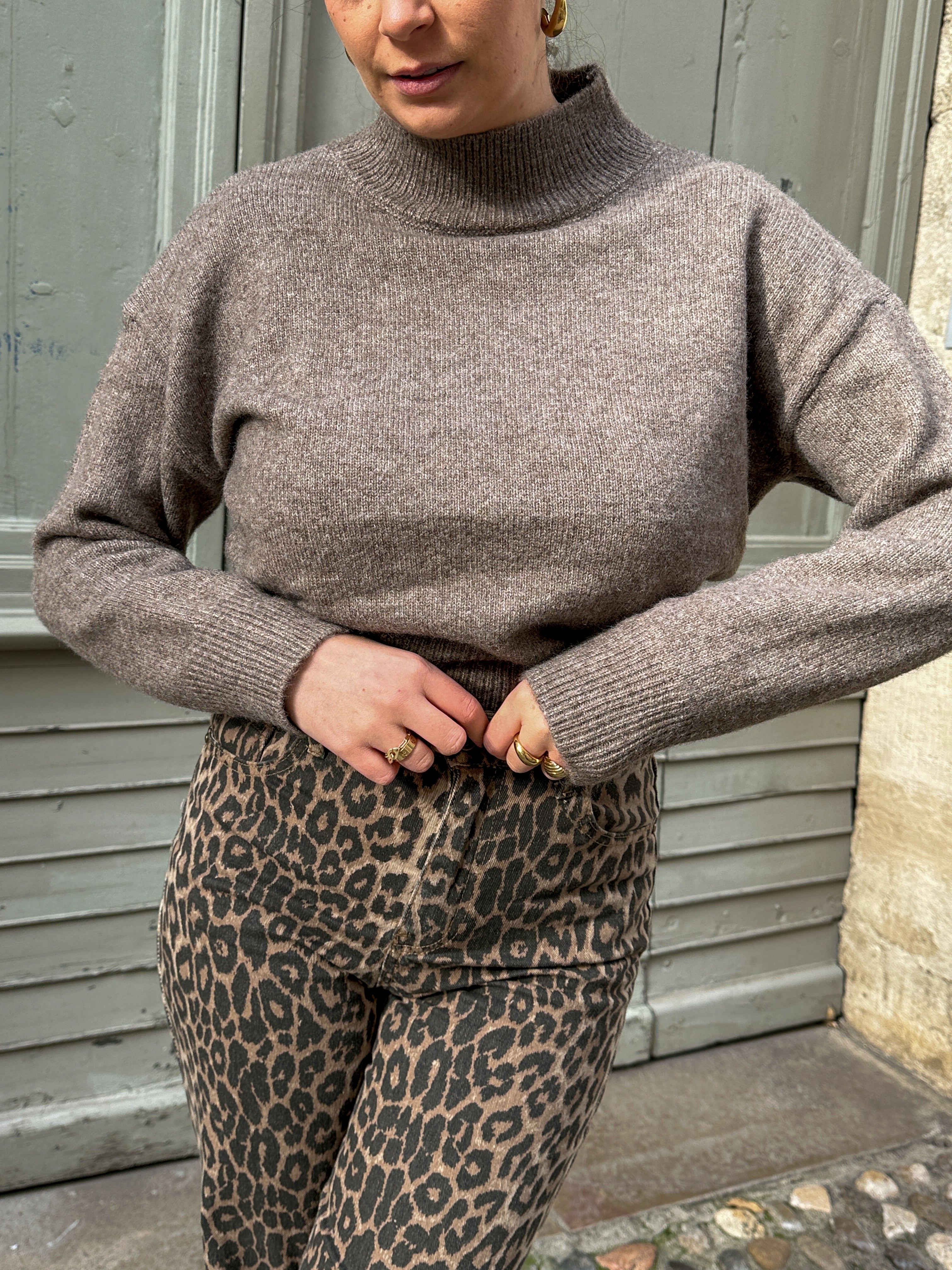 Talaia Bijoux Pull Emma taupe Bijoux