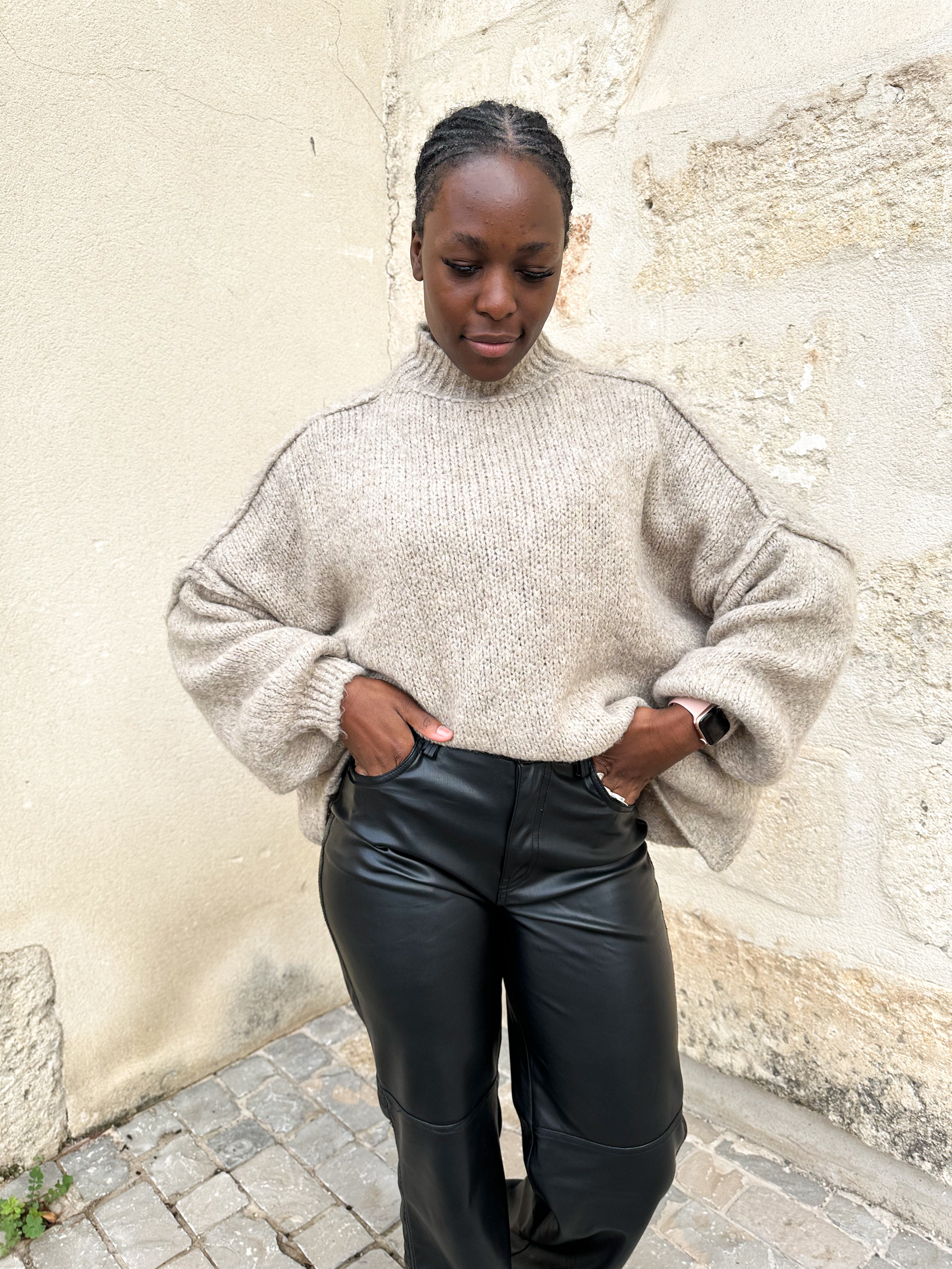 Talaia Bijoux Pull Lou taupe Bijoux