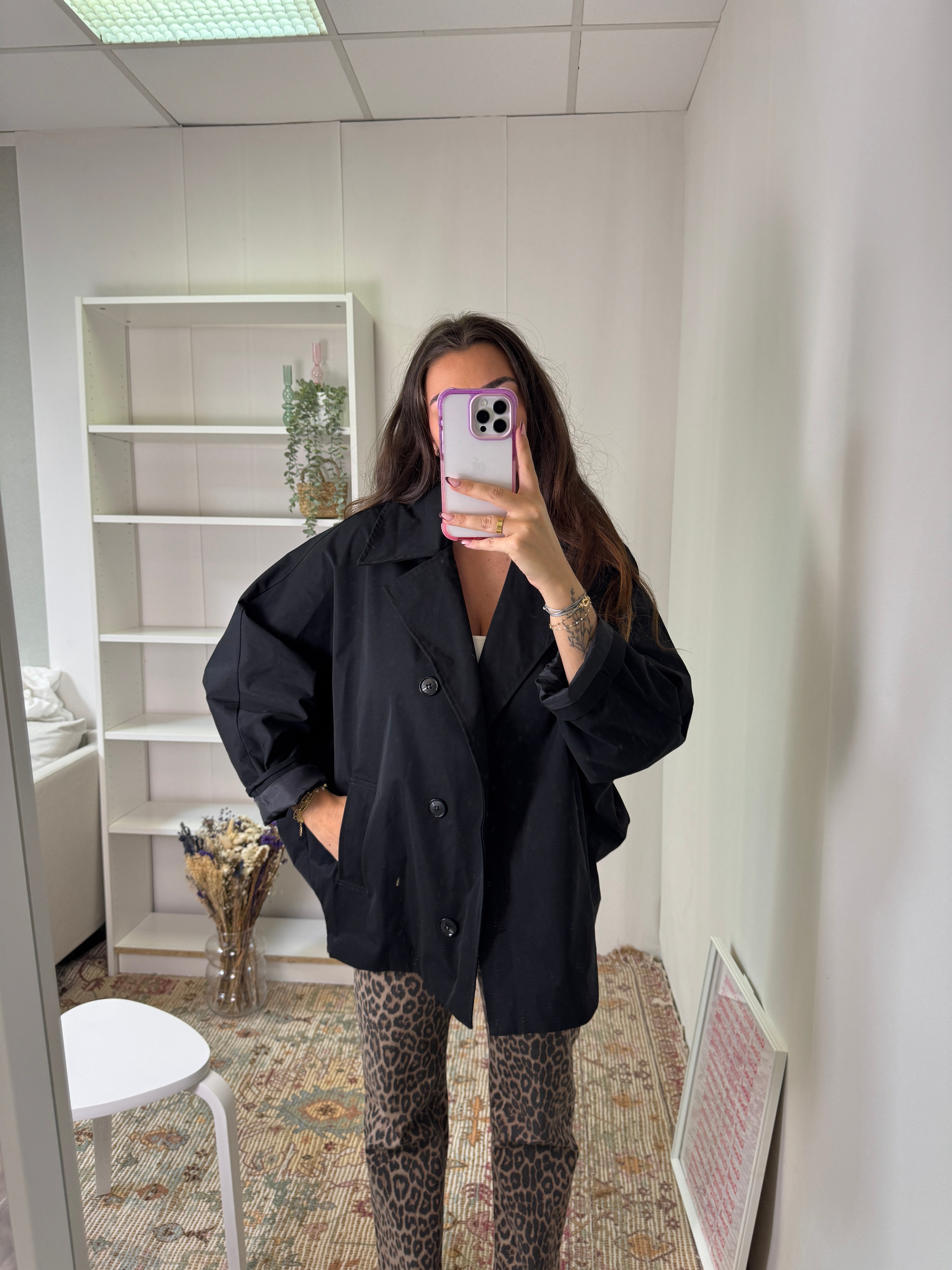 Talaia Bijoux Trench court Lina Noir Bijoux